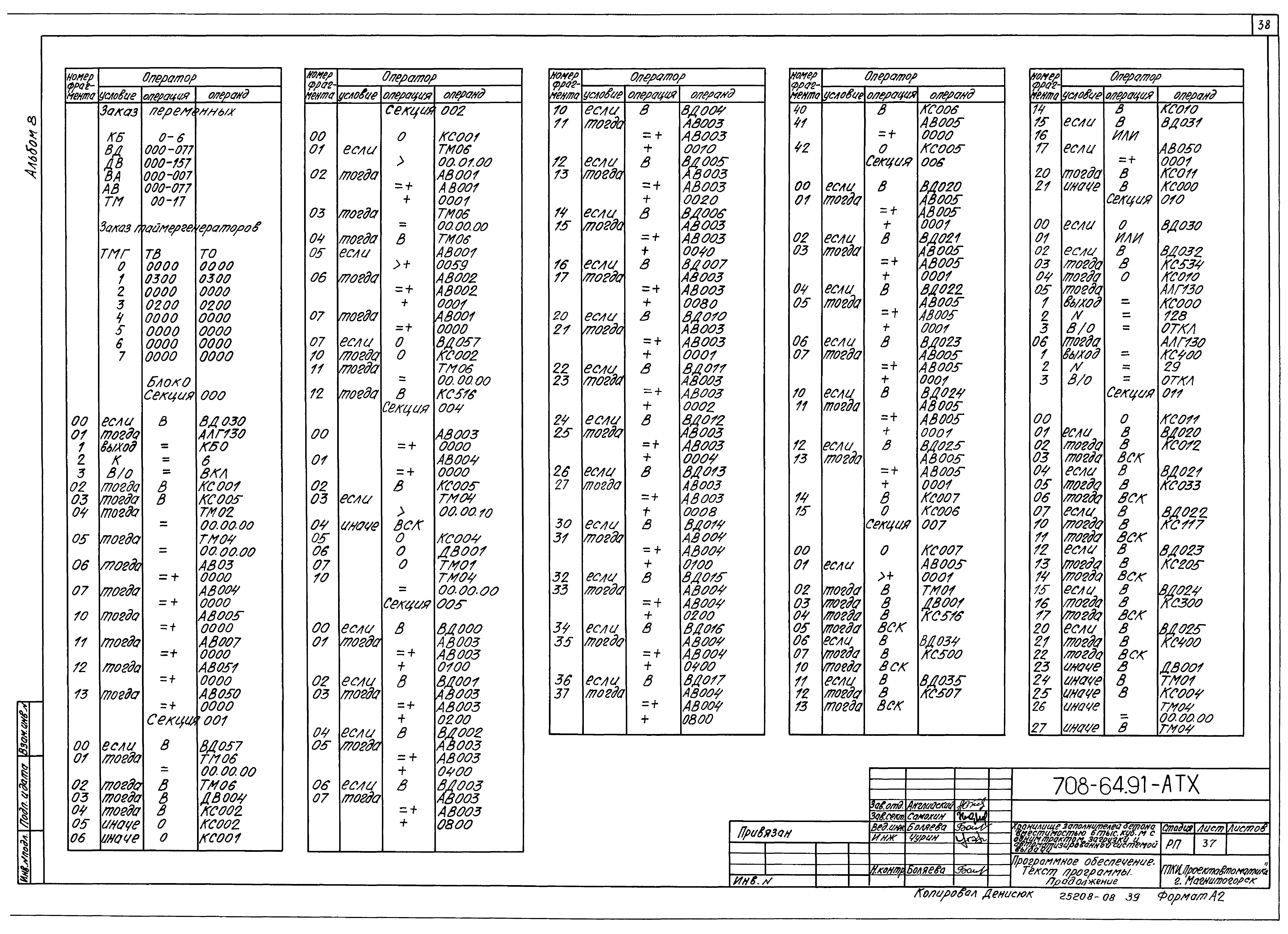 Типовой проект 708-64.91