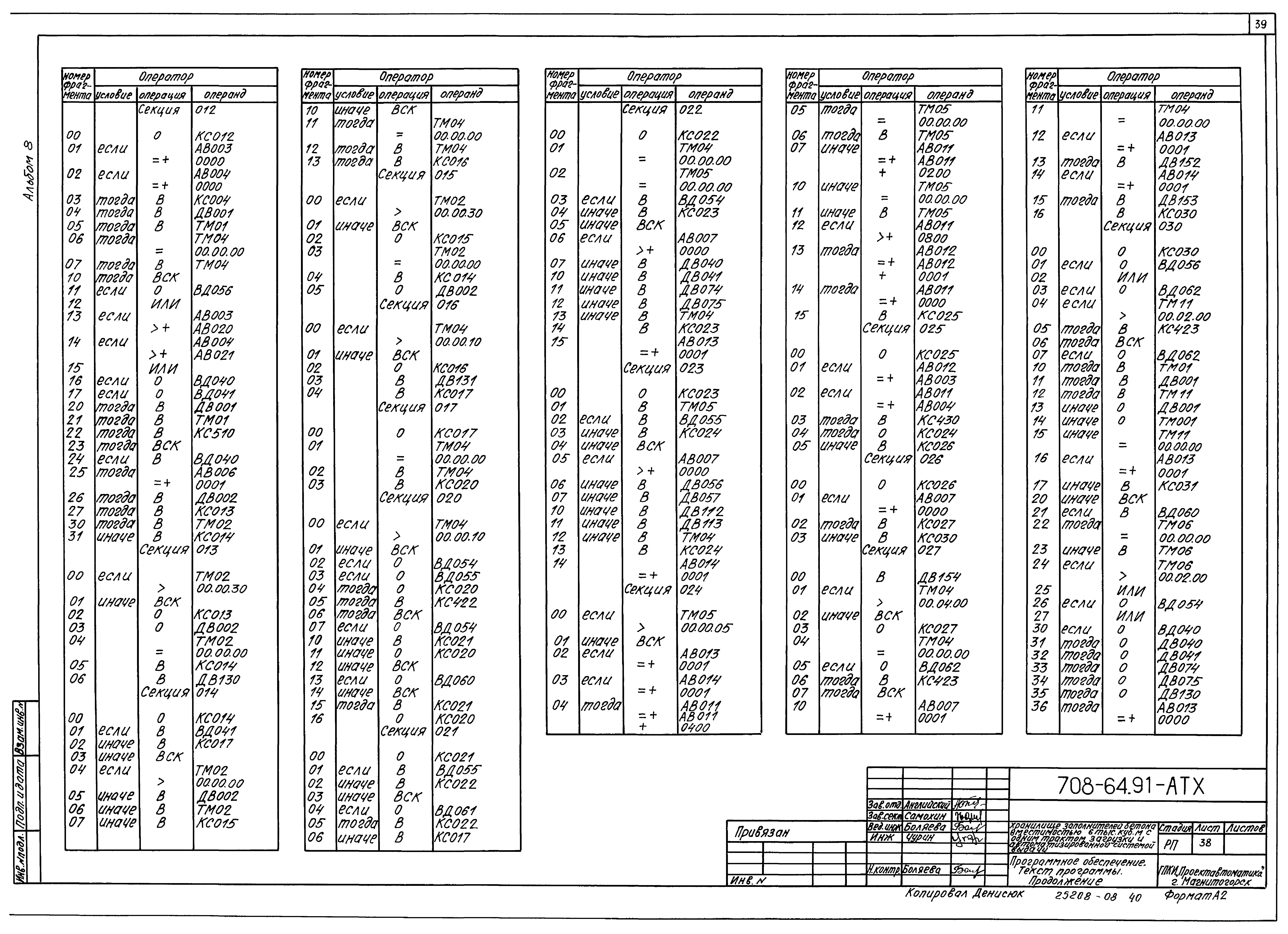 Типовой проект 708-64.91