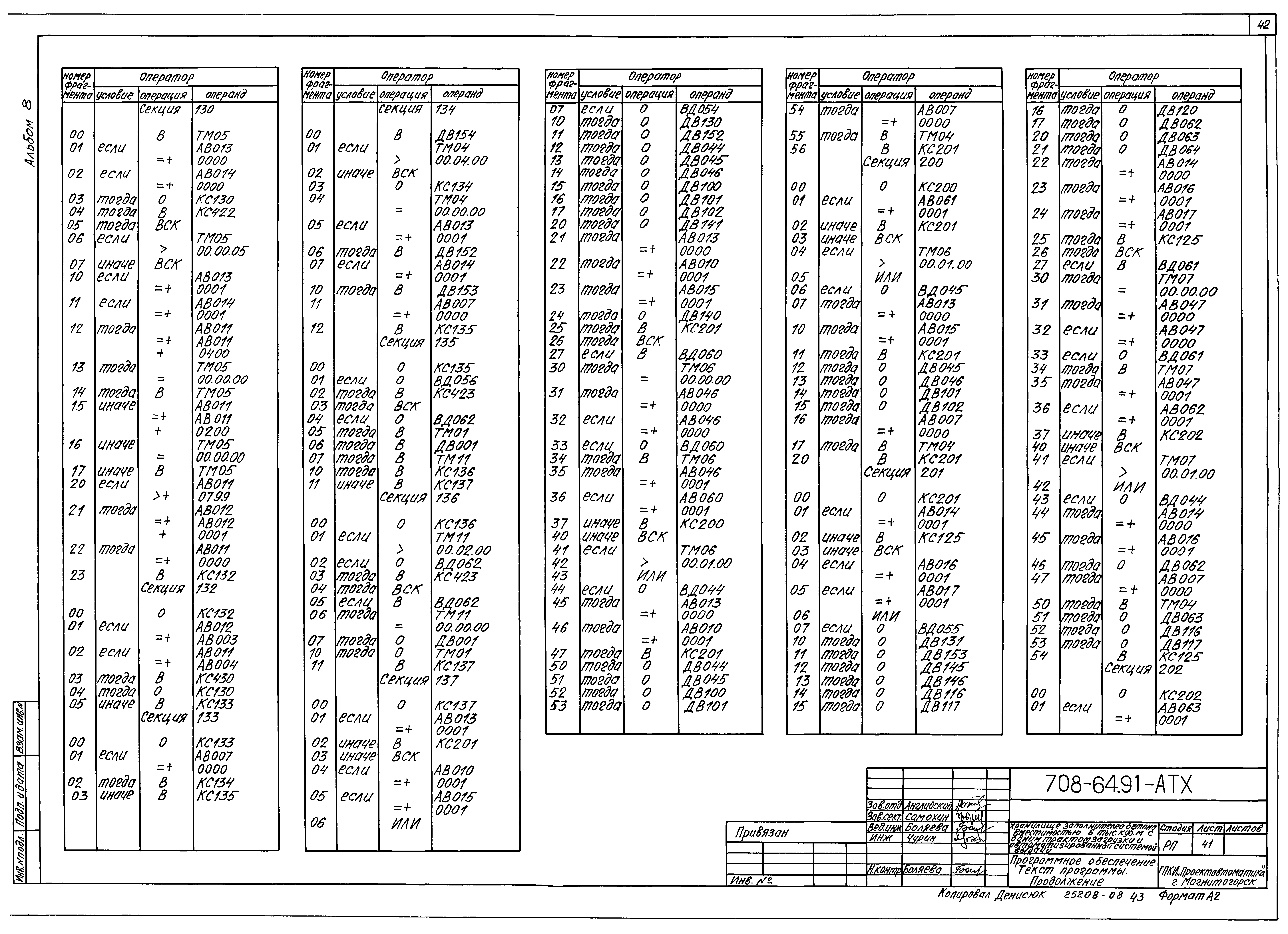 Типовой проект 708-64.91