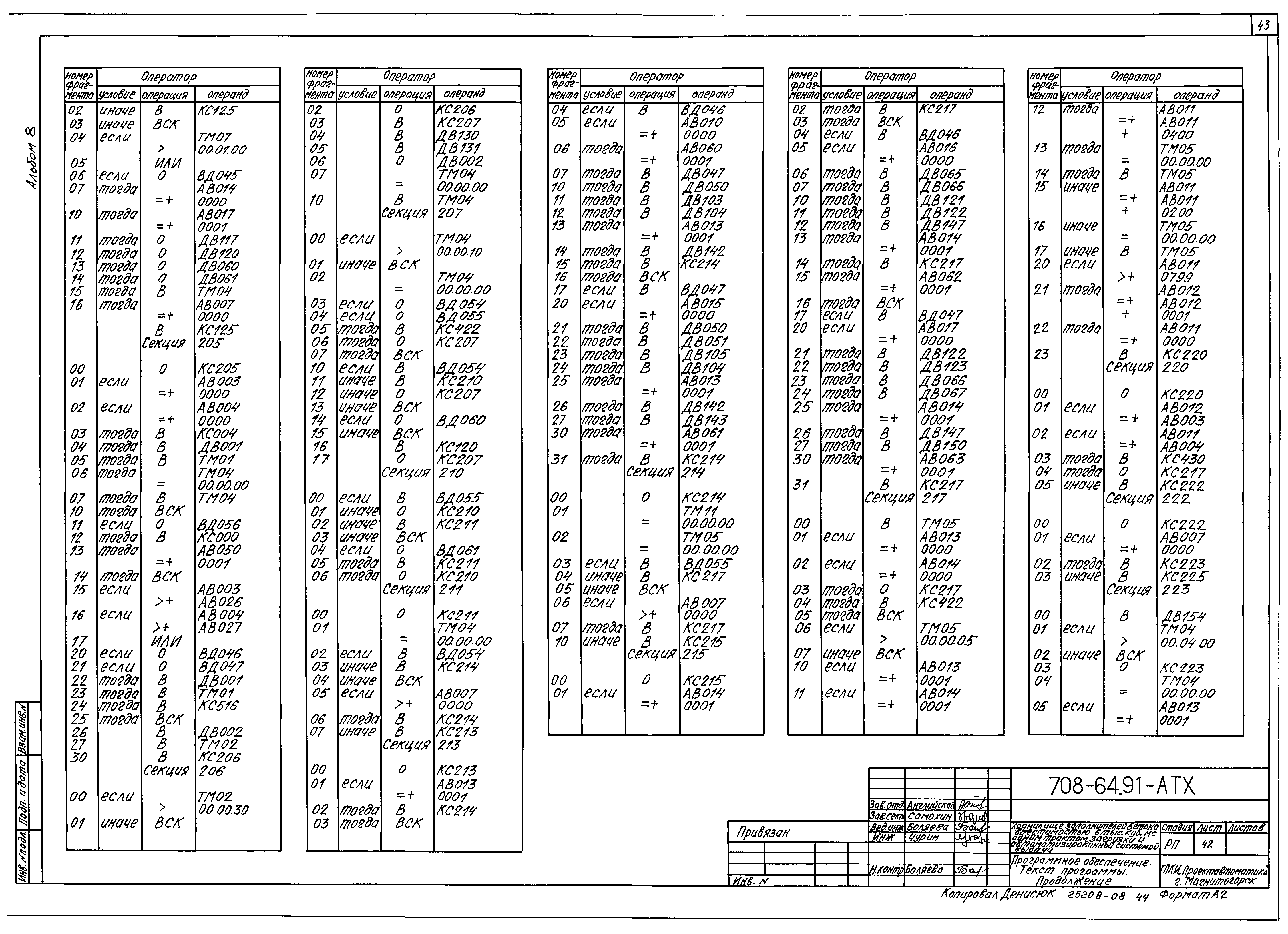 Типовой проект 708-64.91