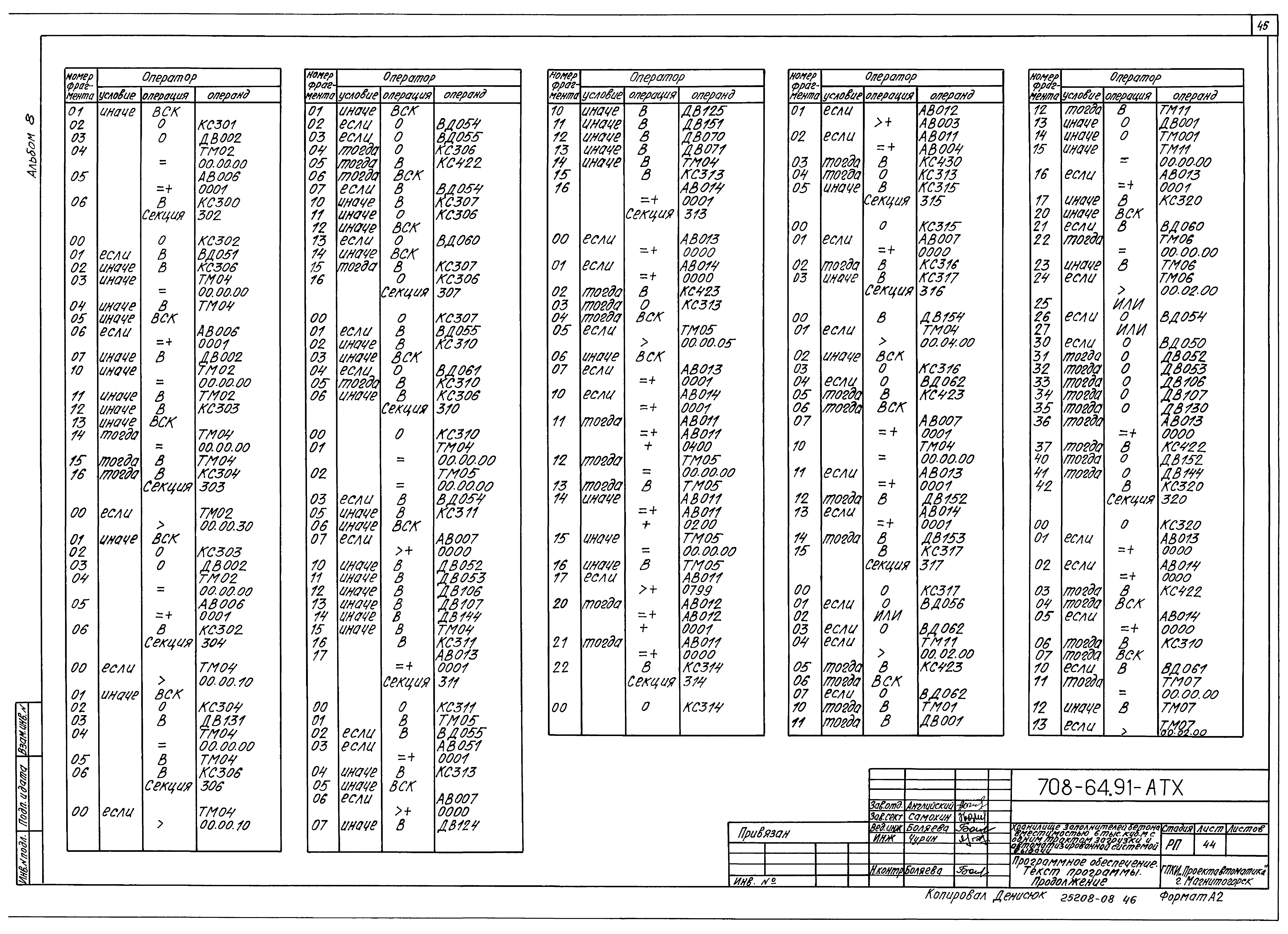Типовой проект 708-64.91