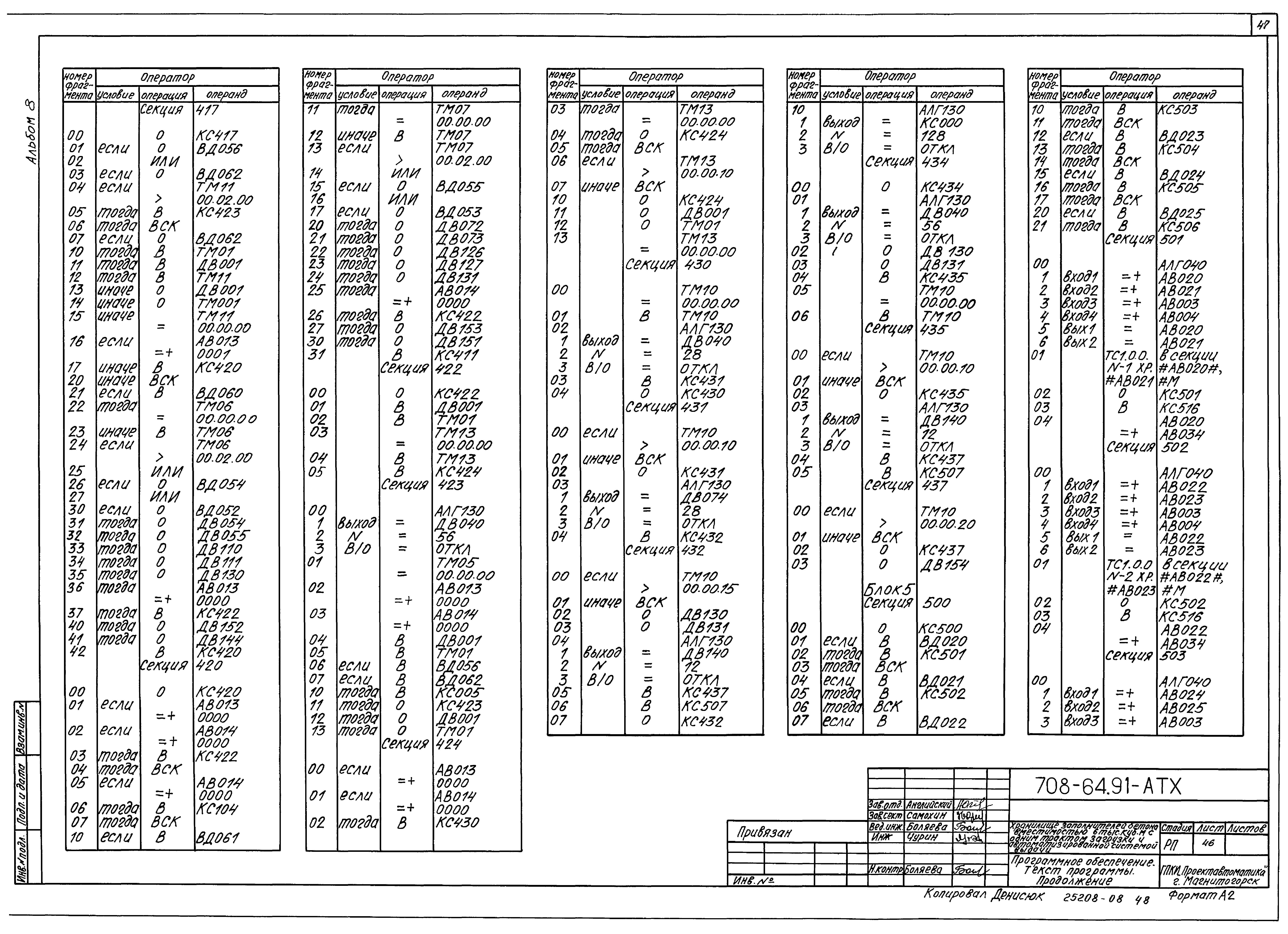 Типовой проект 708-64.91