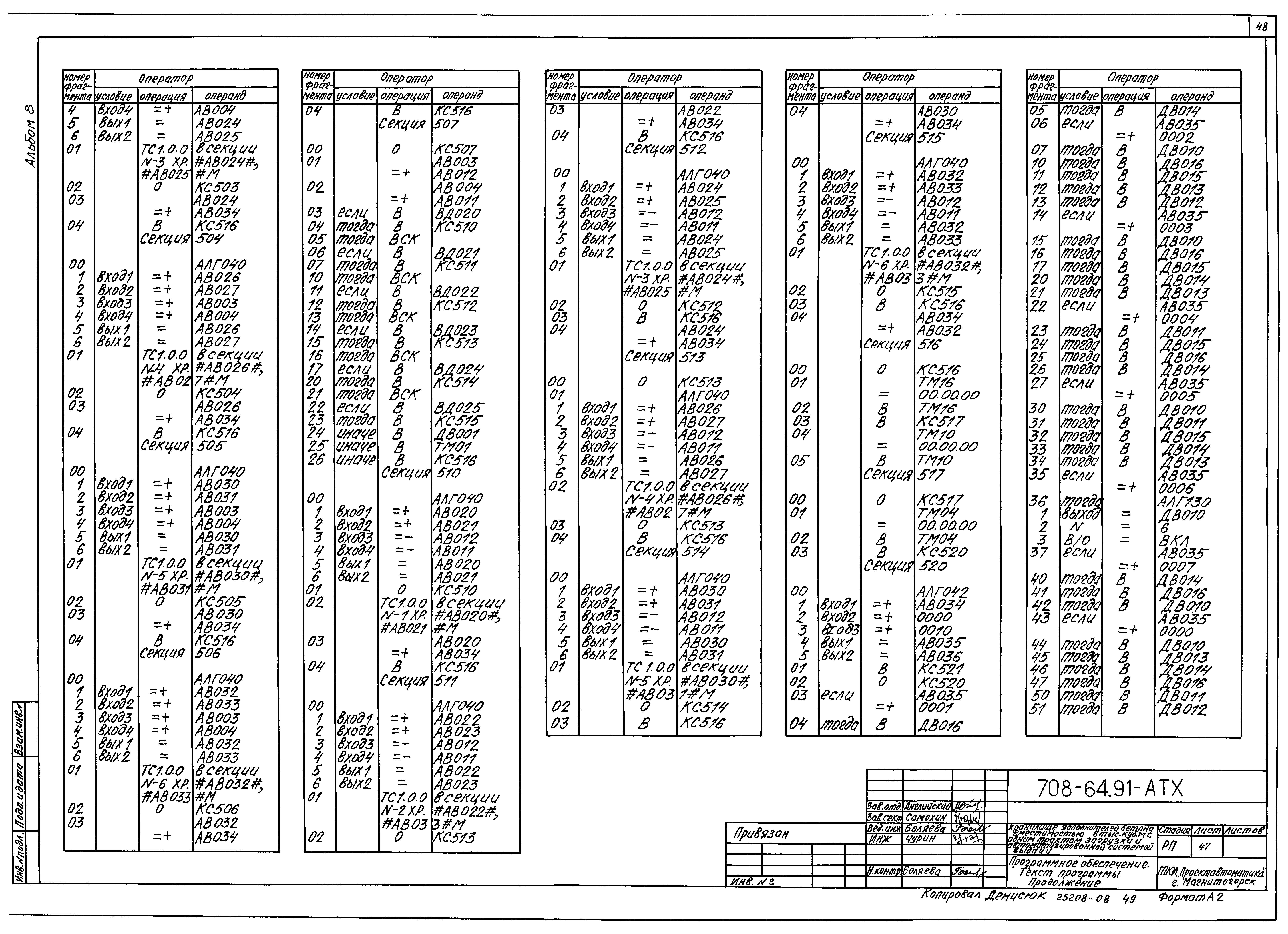 Типовой проект 708-64.91