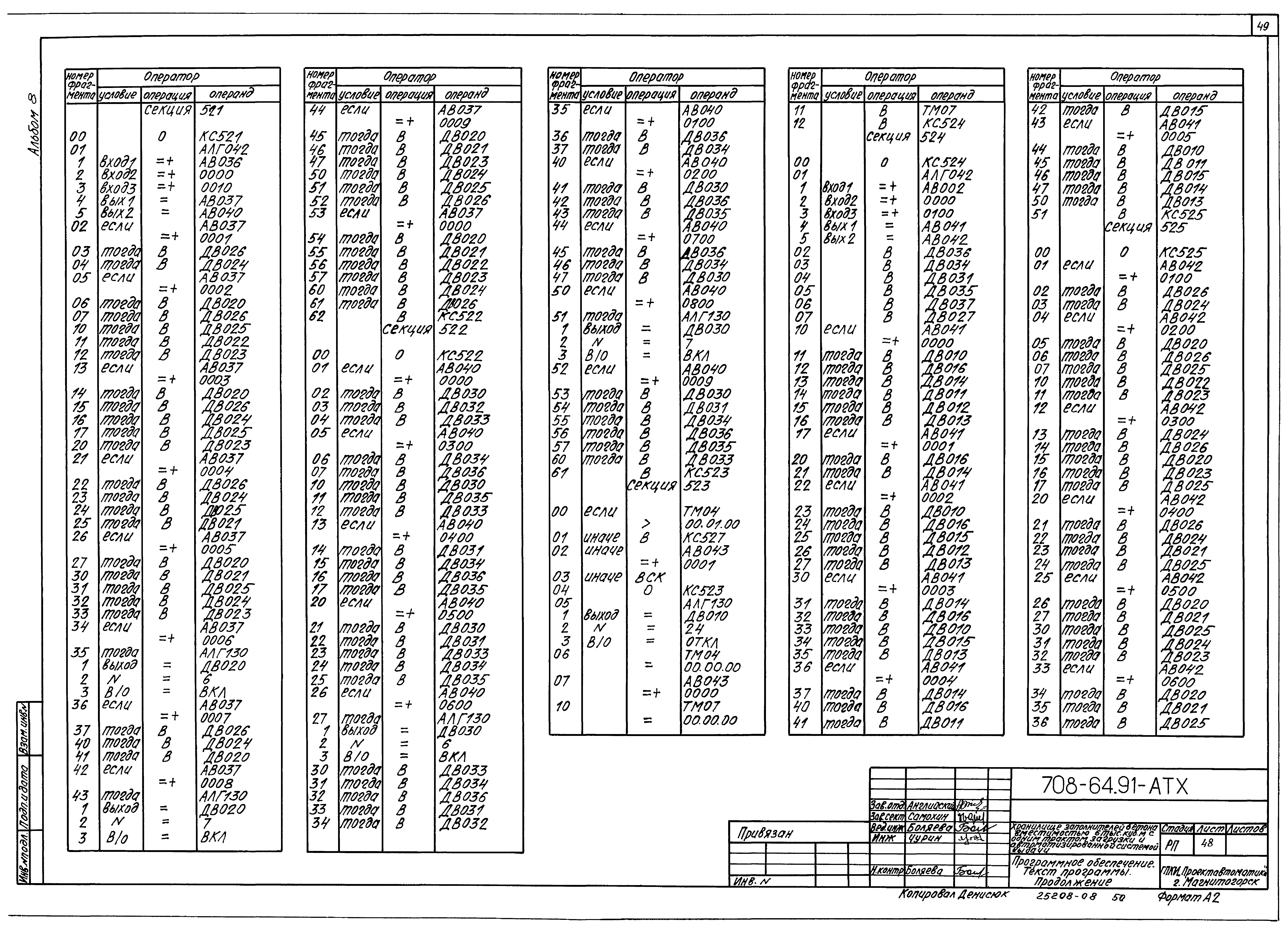 Типовой проект 708-64.91
