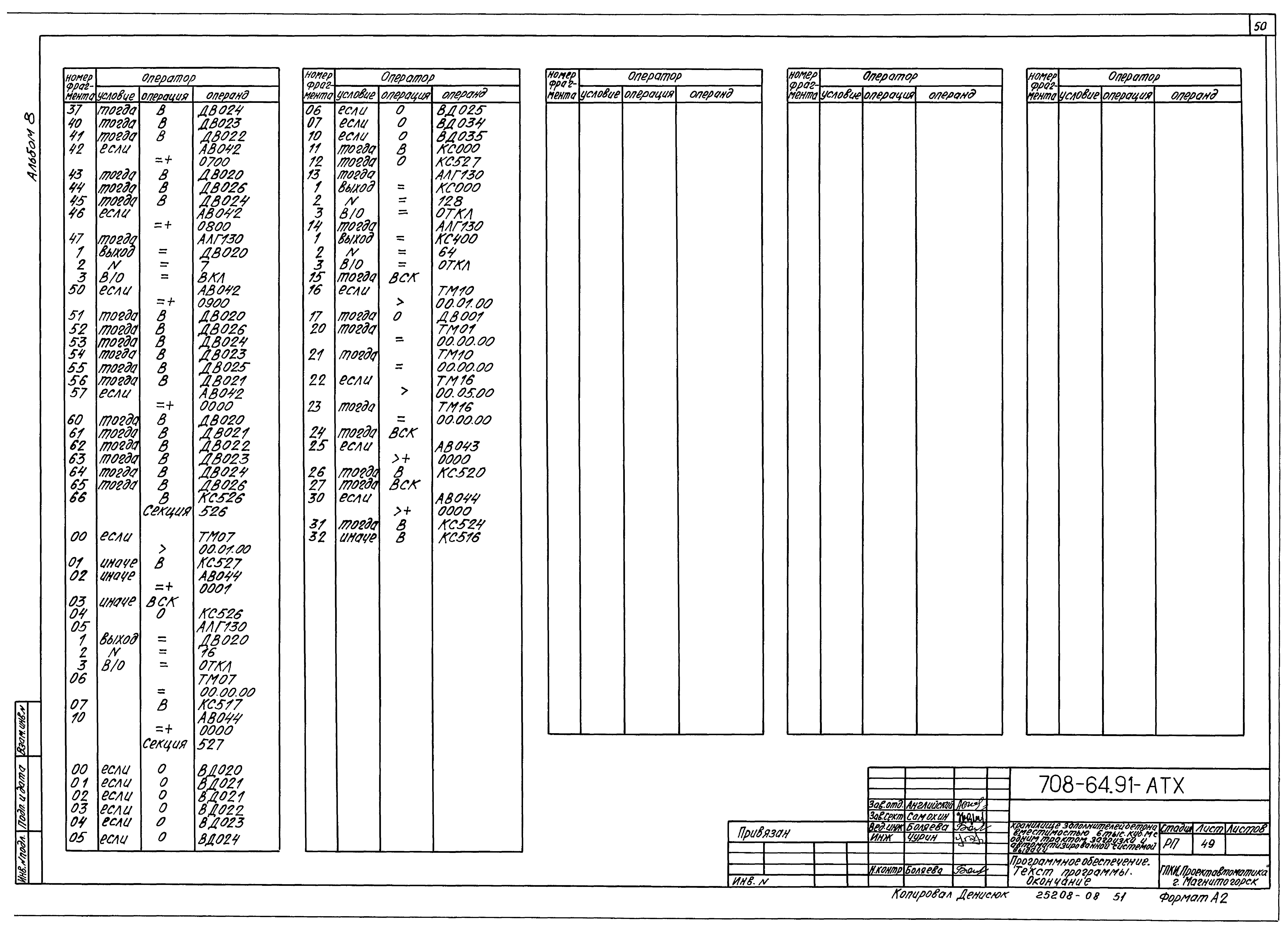 Типовой проект 708-64.91
