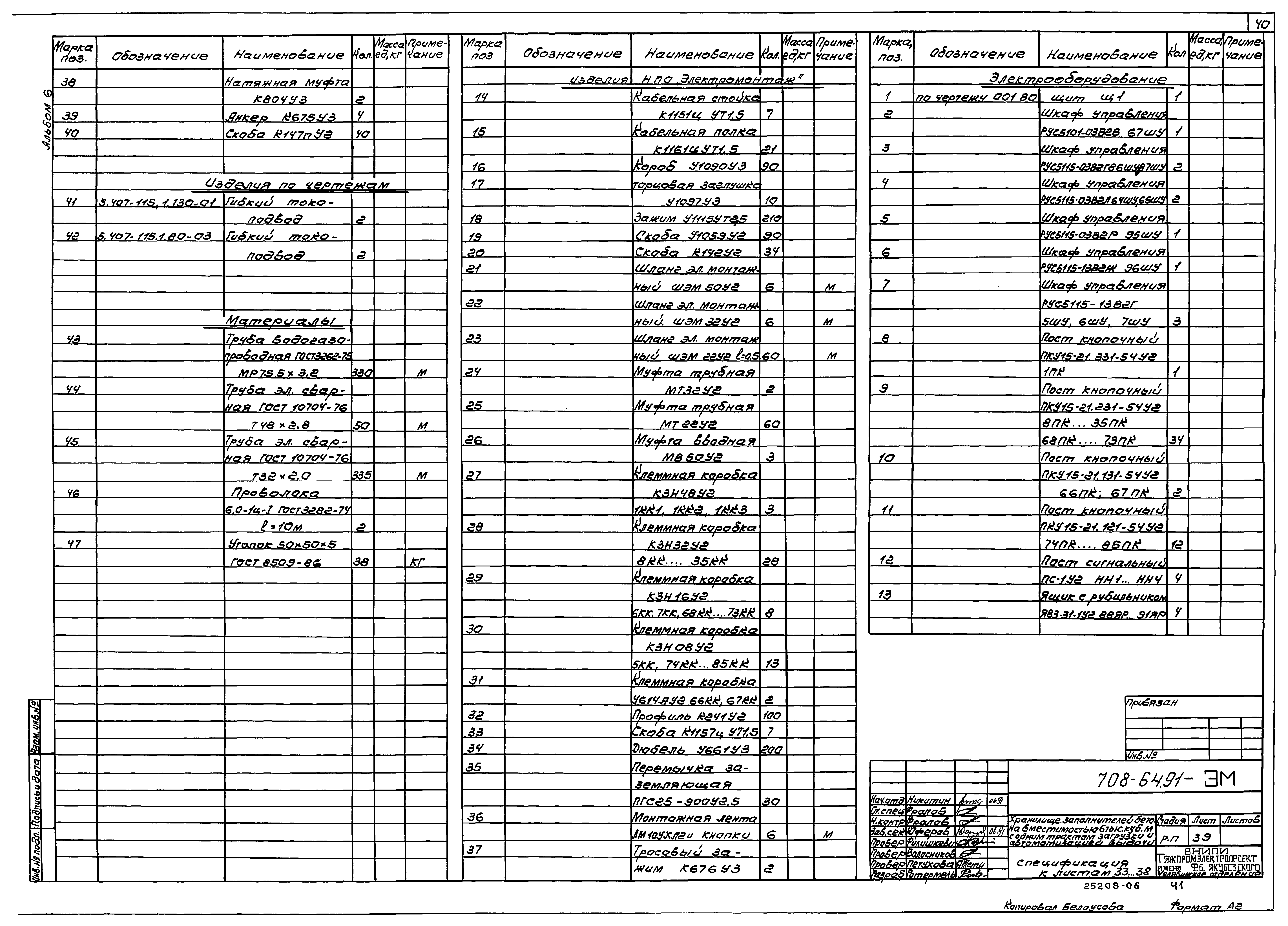 Типовой проект 708-64.91