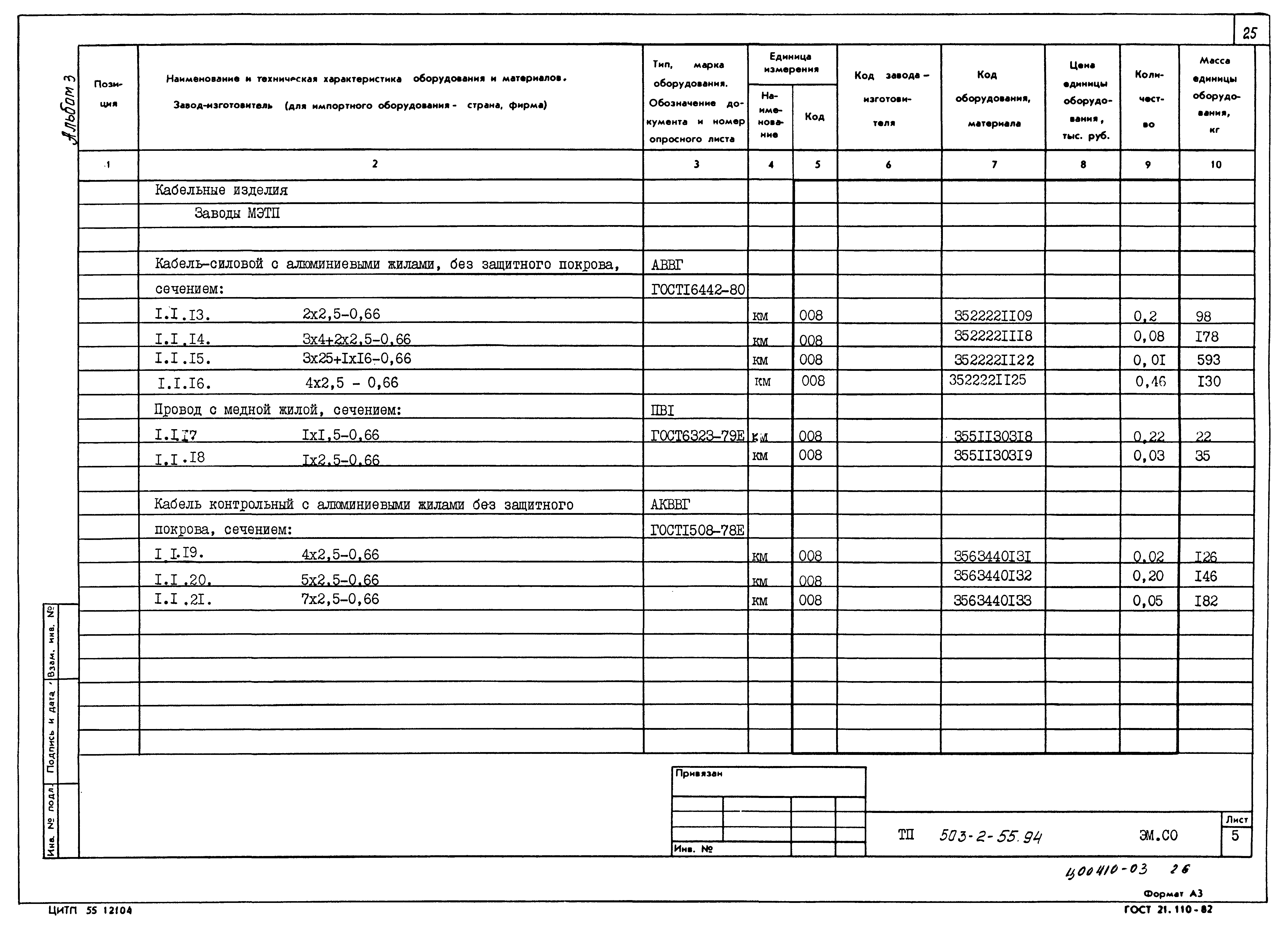 Типовой проект 503-2-55.94