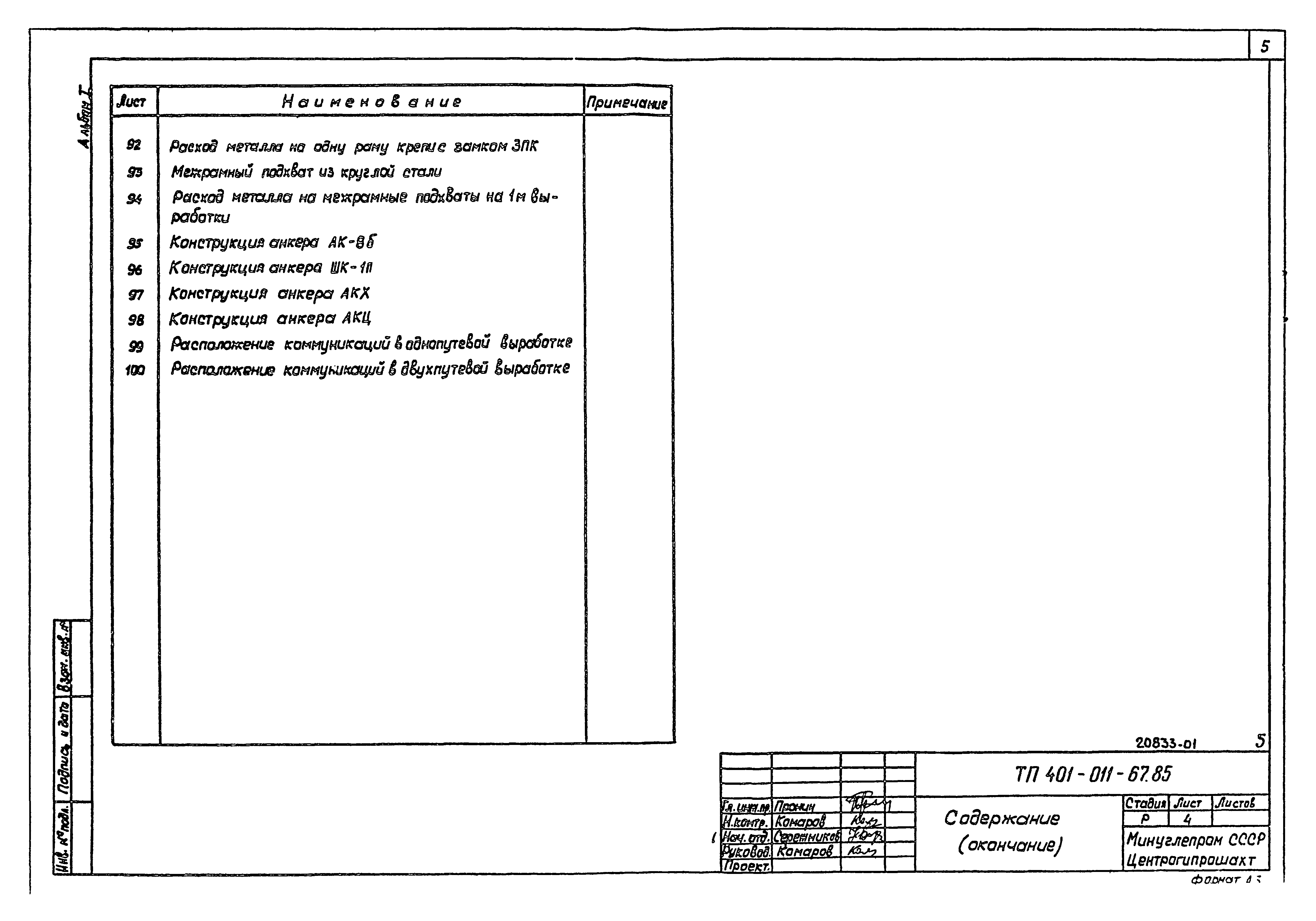 Типовые проектные решения 401-011-67.85