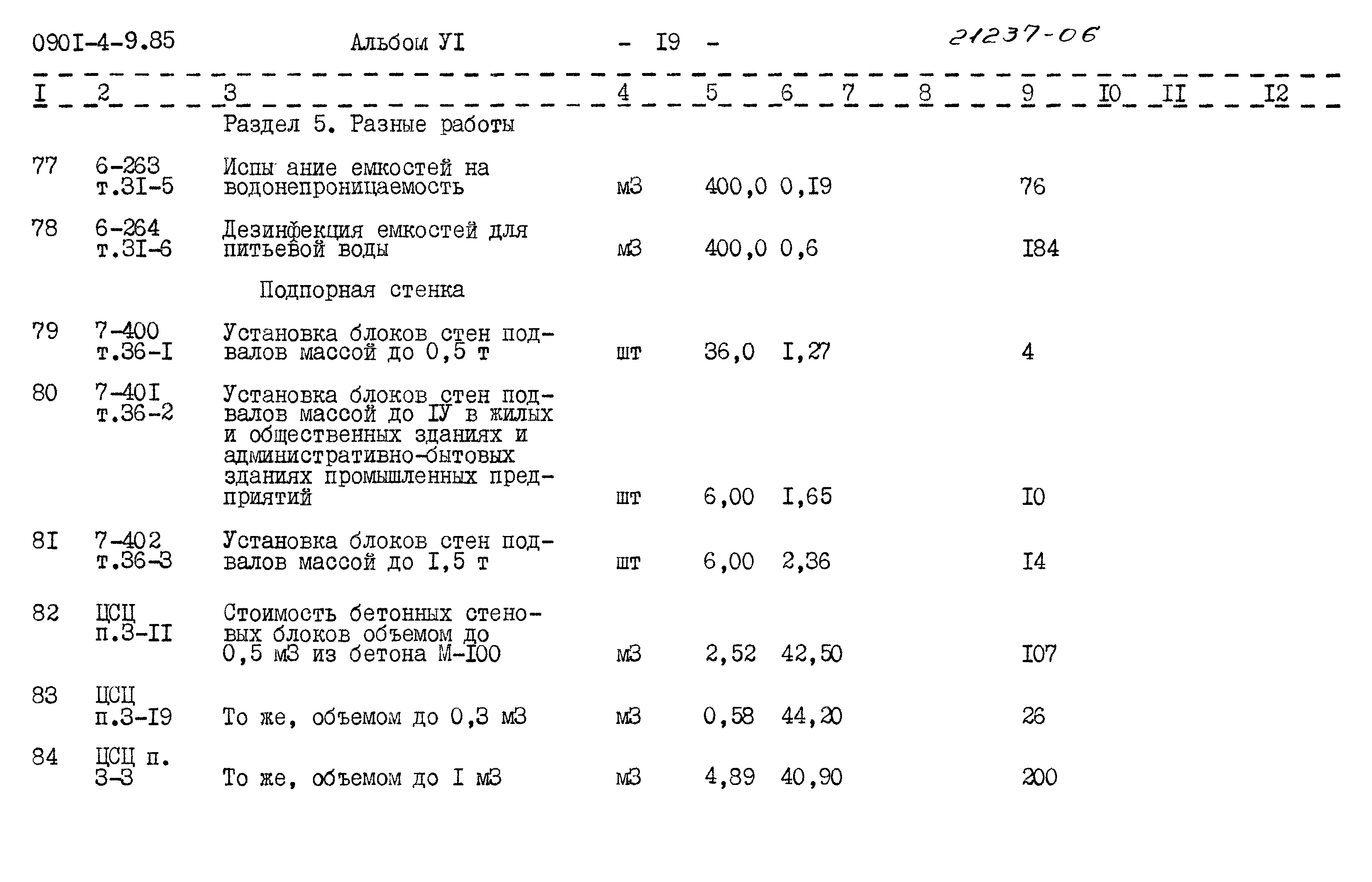Типовой проект 0901-4-9.85