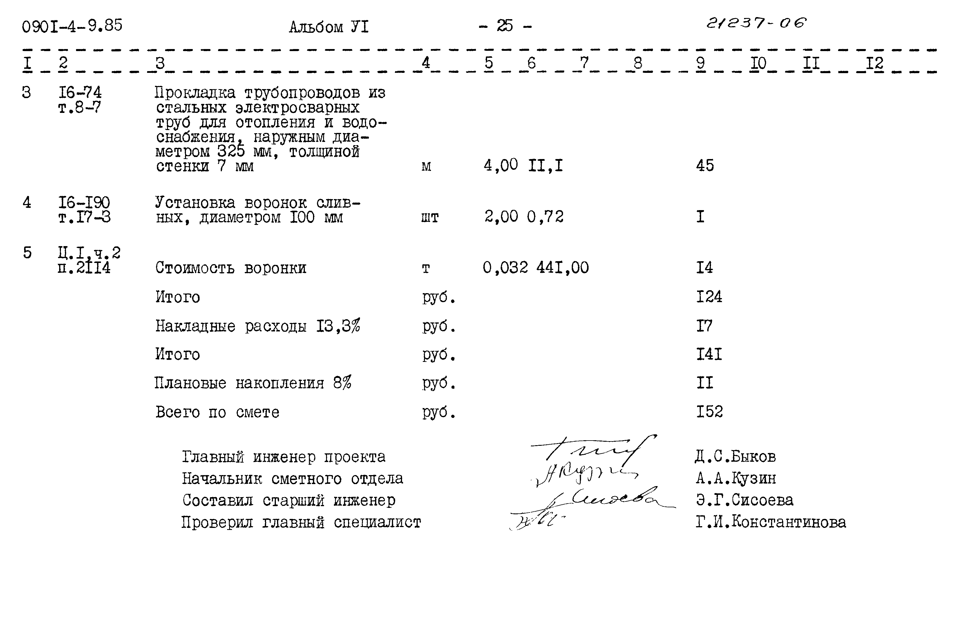 Типовой проект 0901-4-9.85
