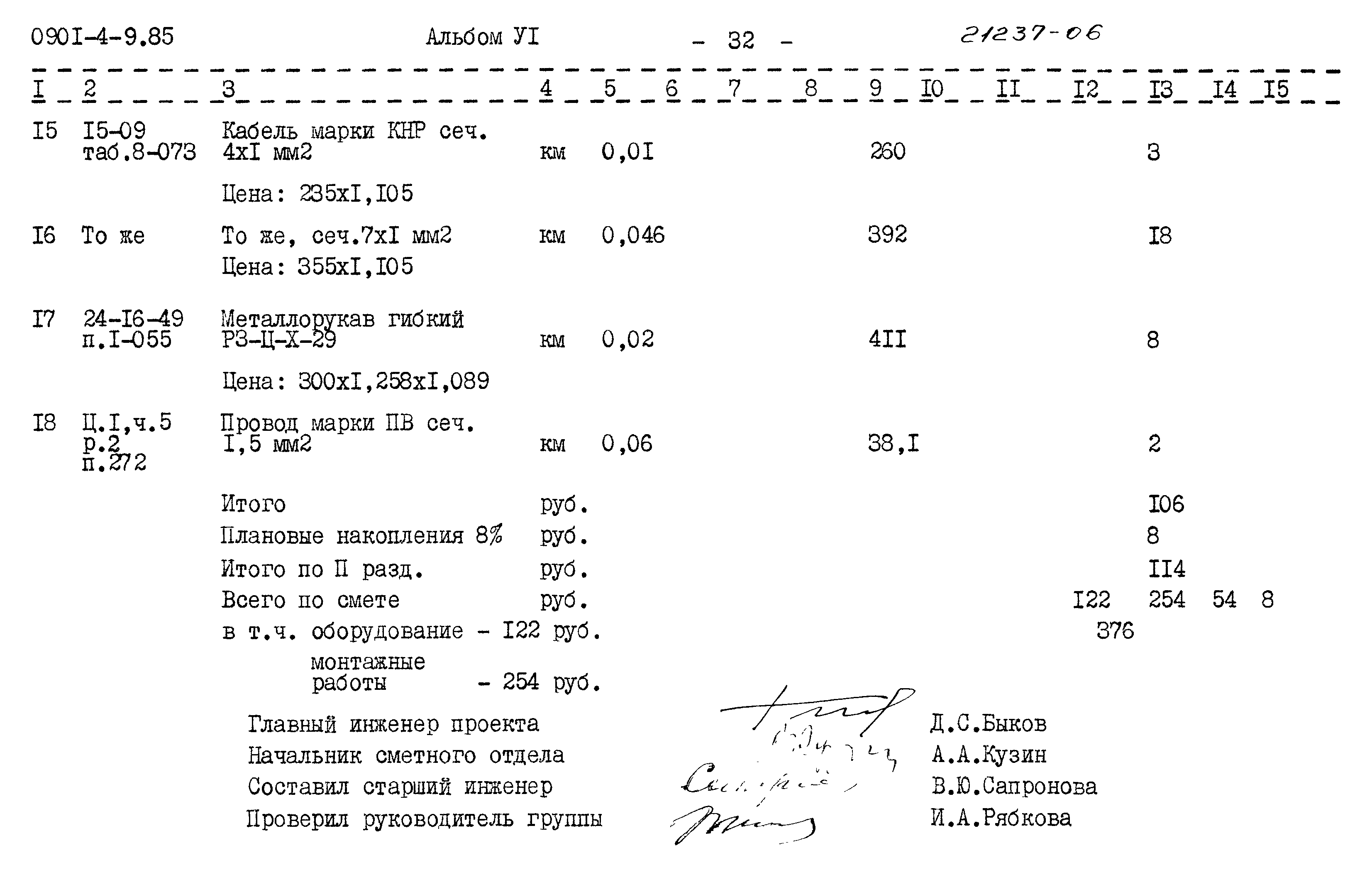 Типовой проект 0901-4-9.85