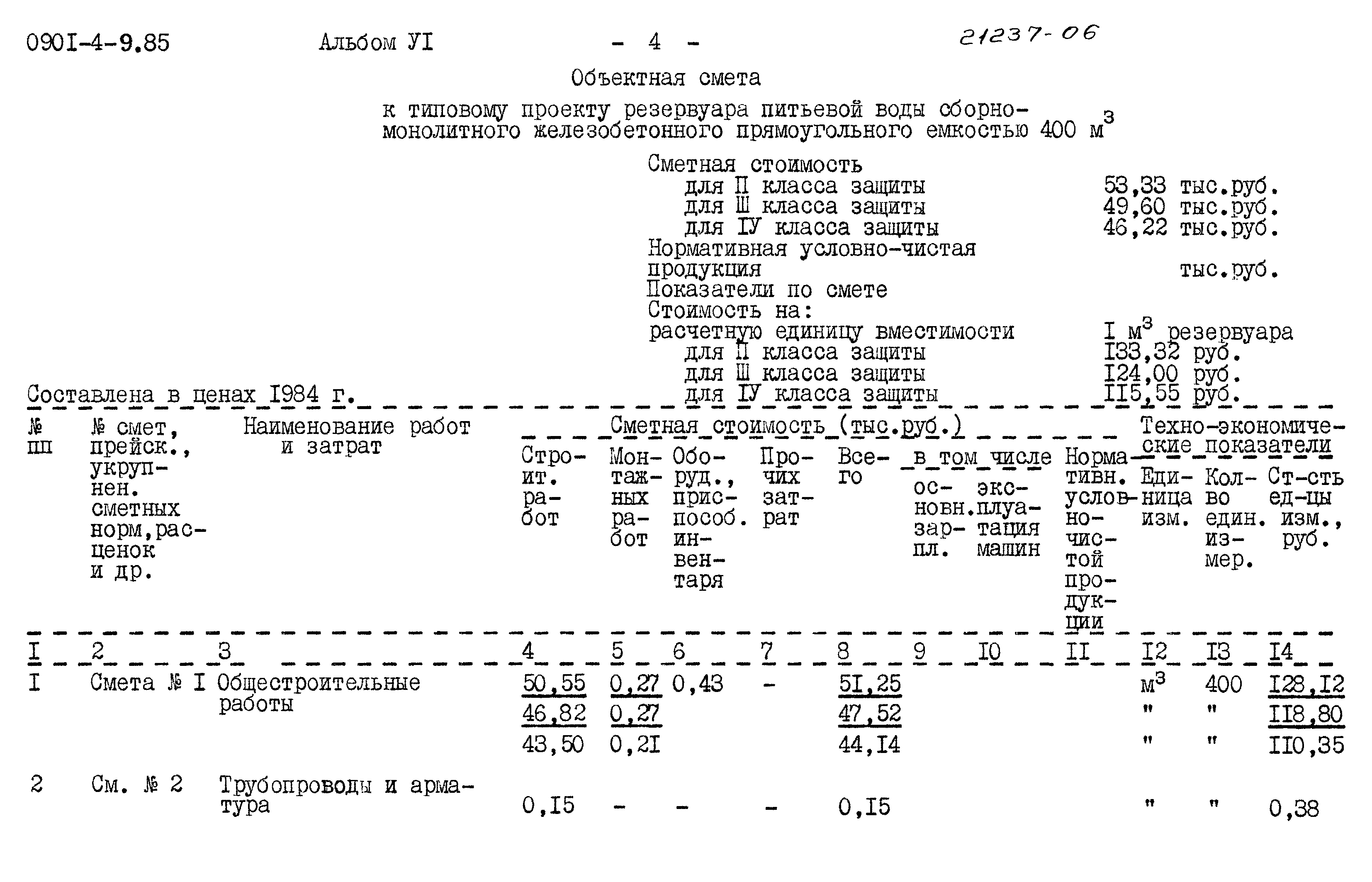 Типовой проект 0901-4-9.85