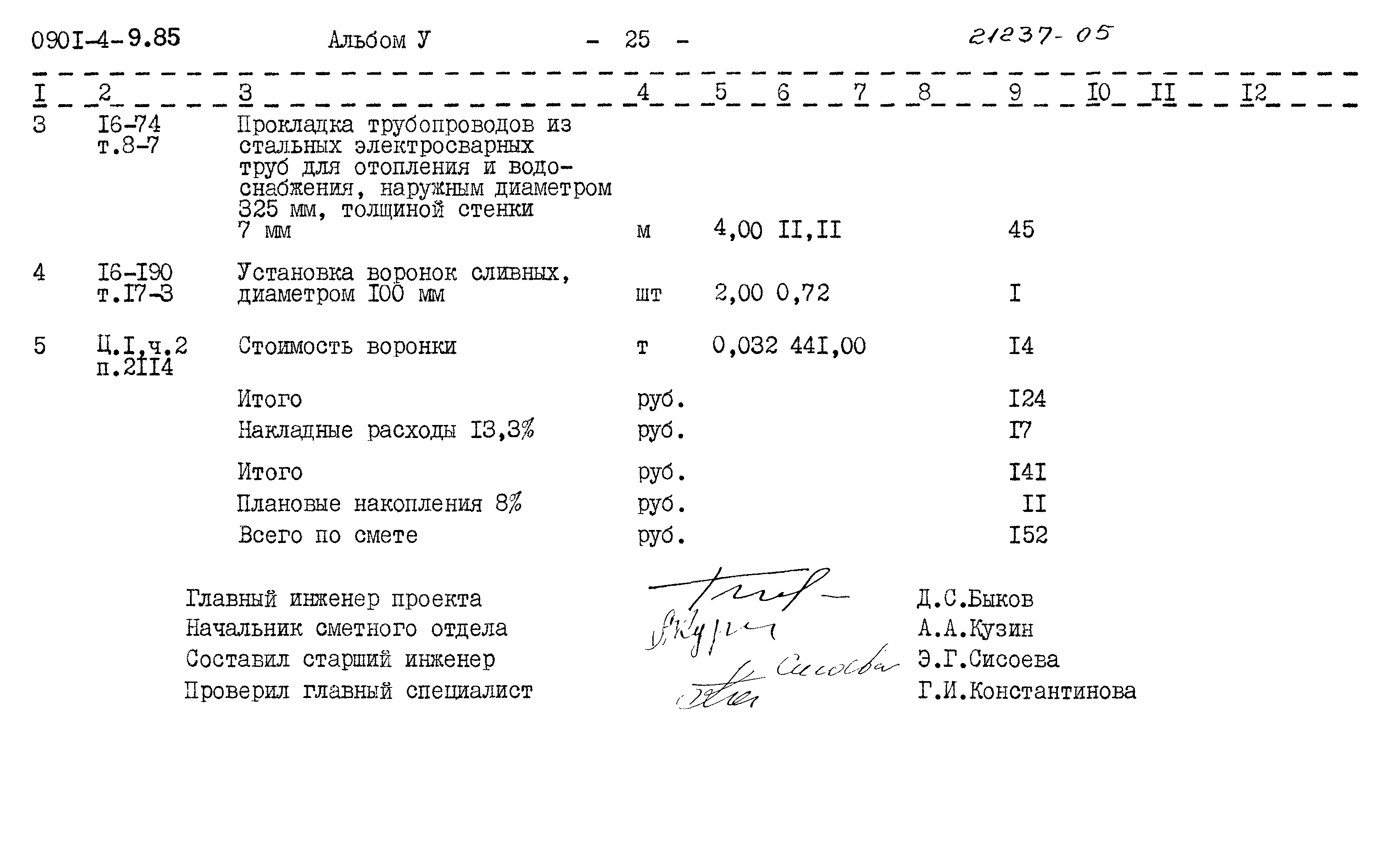 Типовой проект 0901-4-9.85