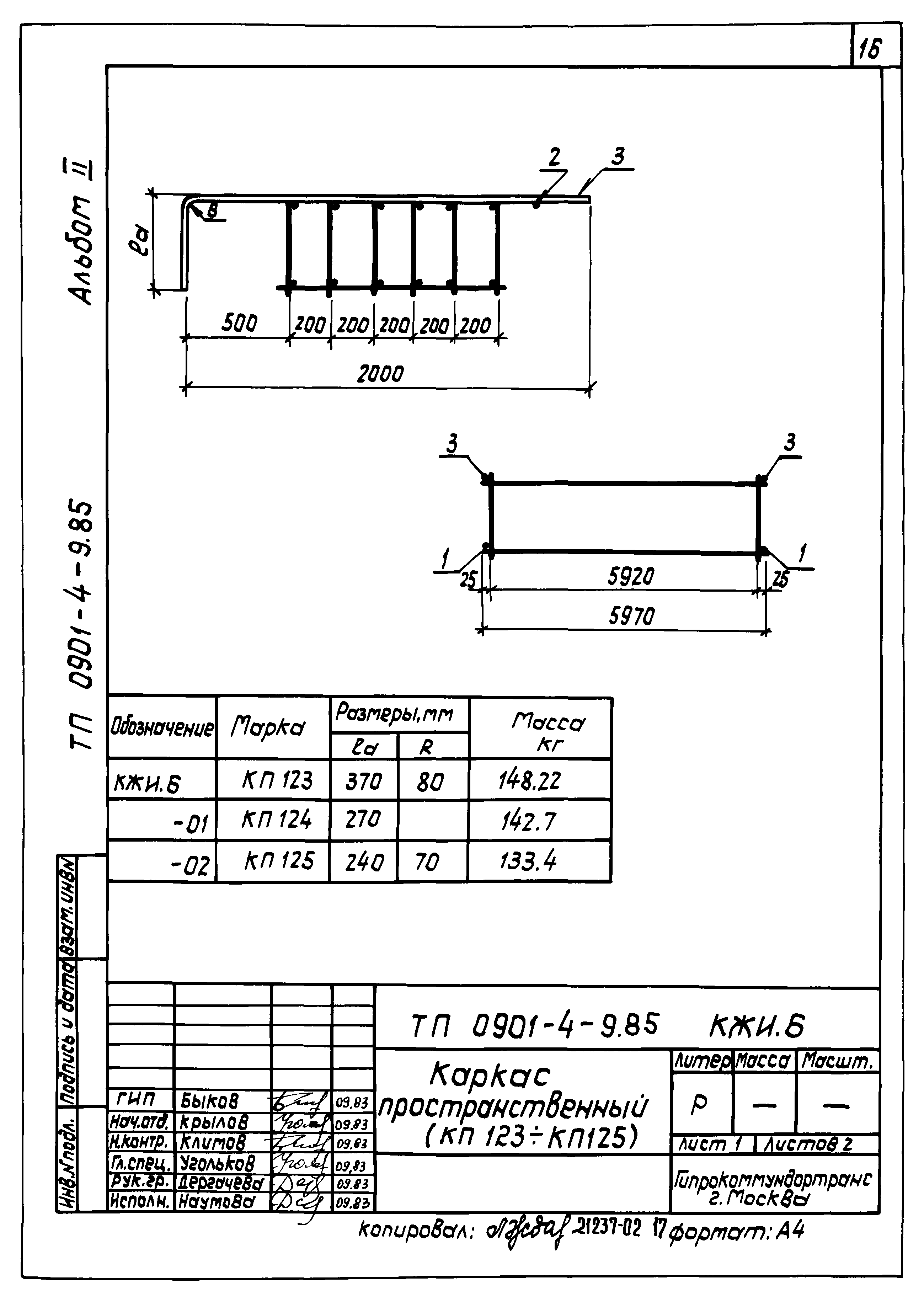 Типовой проект 0901-4-9.85