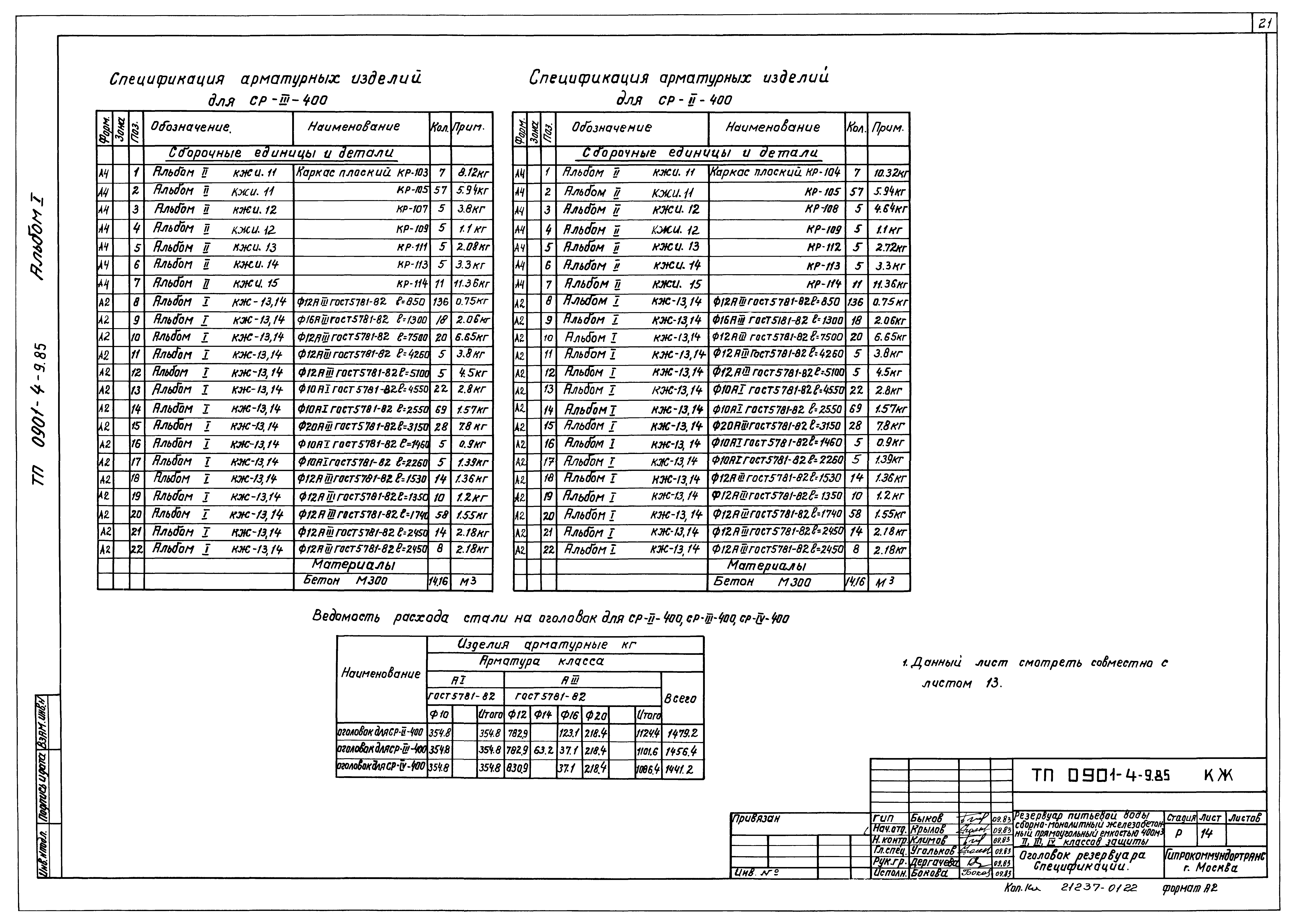 Типовой проект 0901-4-9.85