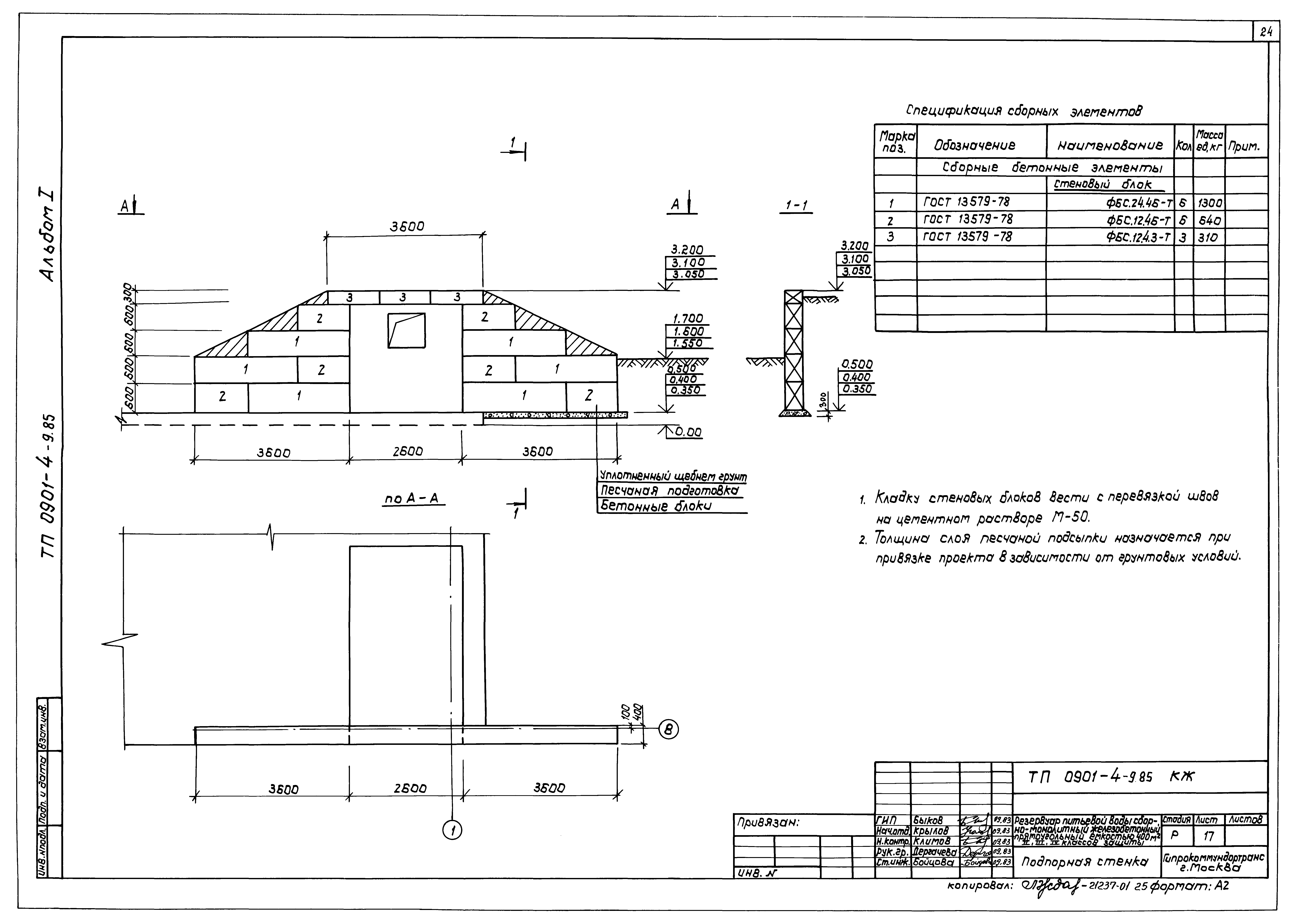 Типовой проект 0901-4-9.85