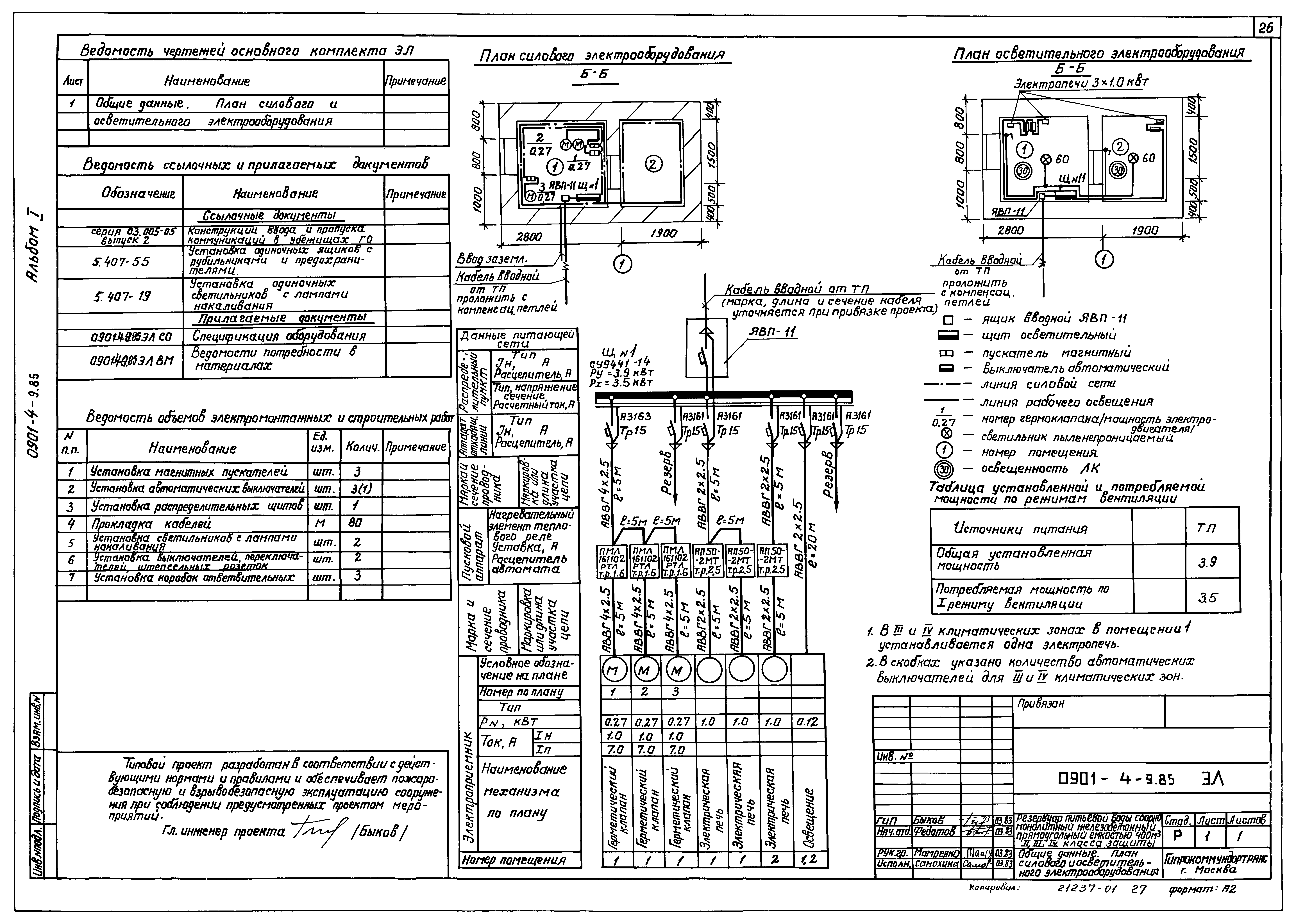 Типовой проект 0901-4-9.85
