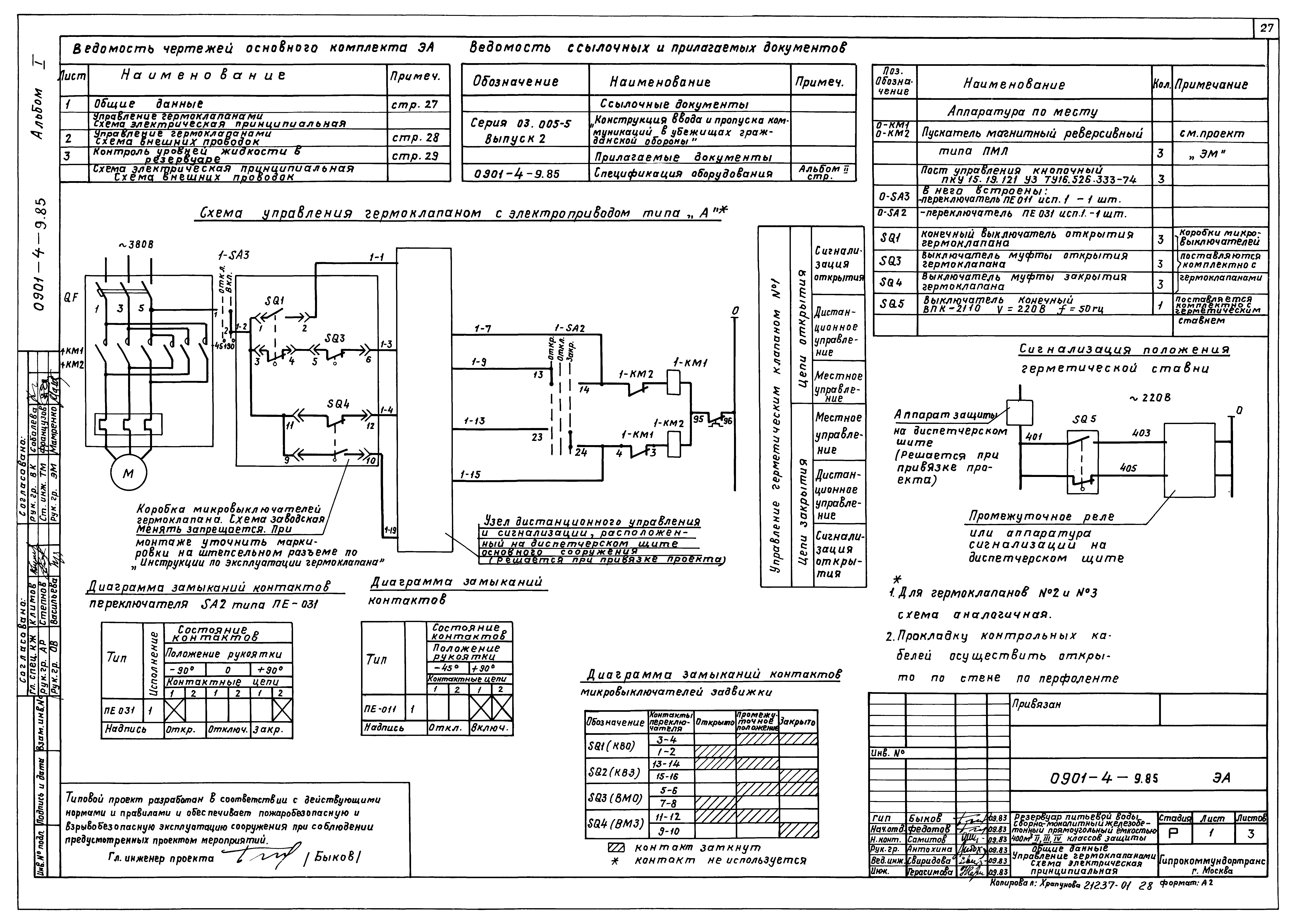 Типовой проект 0901-4-9.85