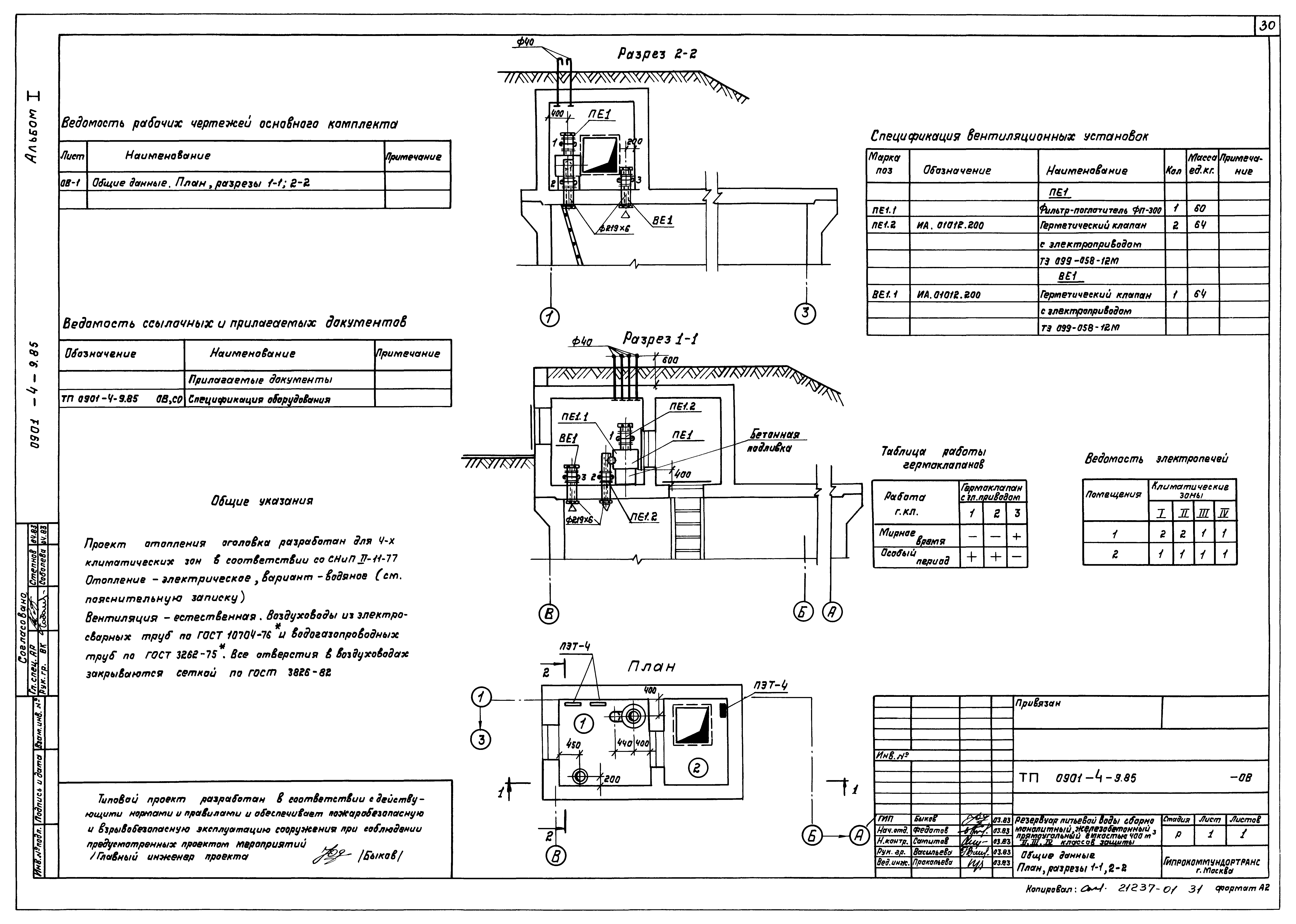 Типовой проект 0901-4-9.85