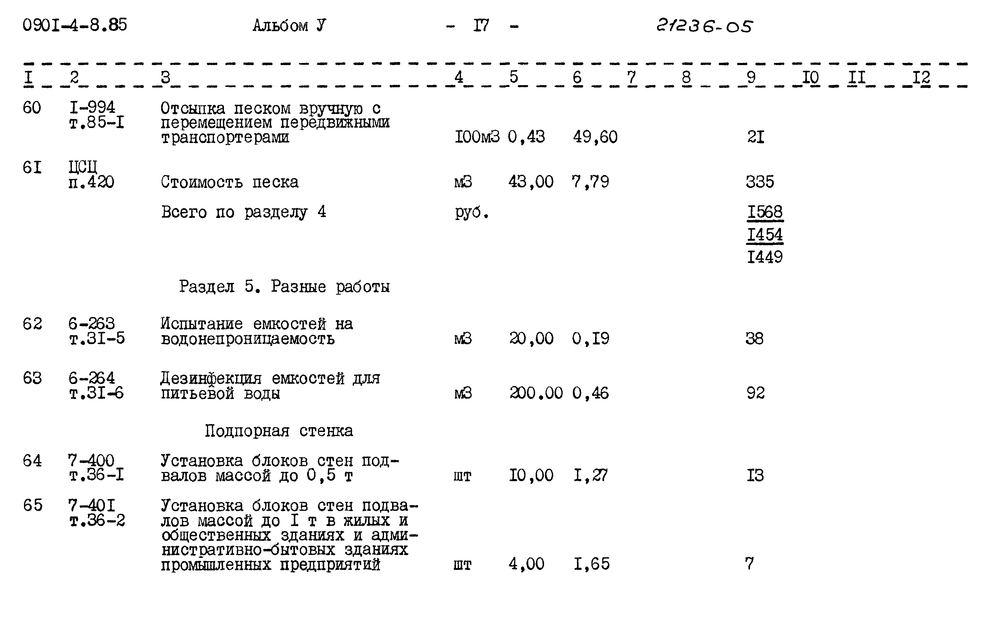Типовой проект 0901-4-8.85