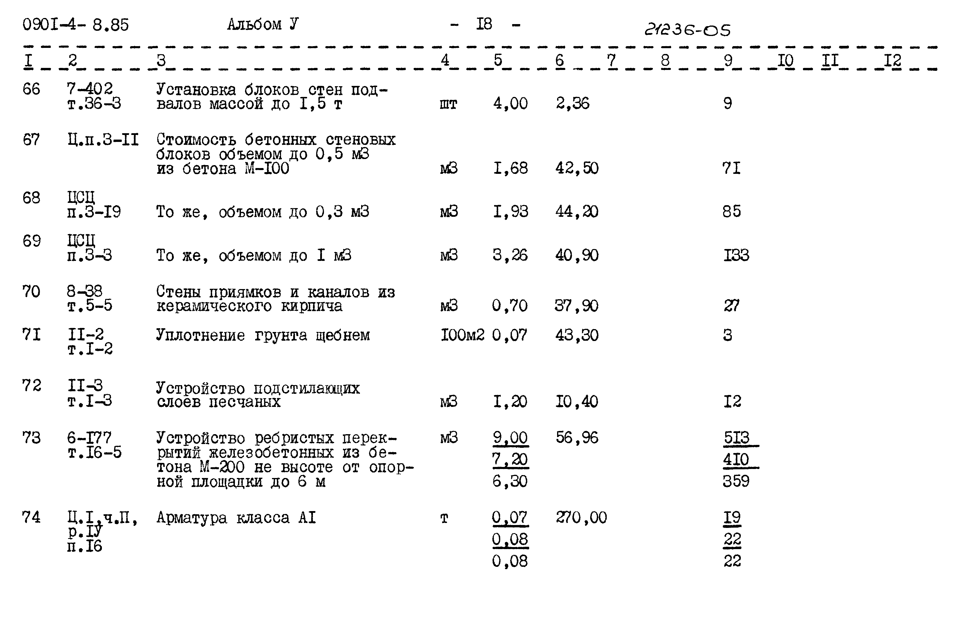 Типовой проект 0901-4-8.85