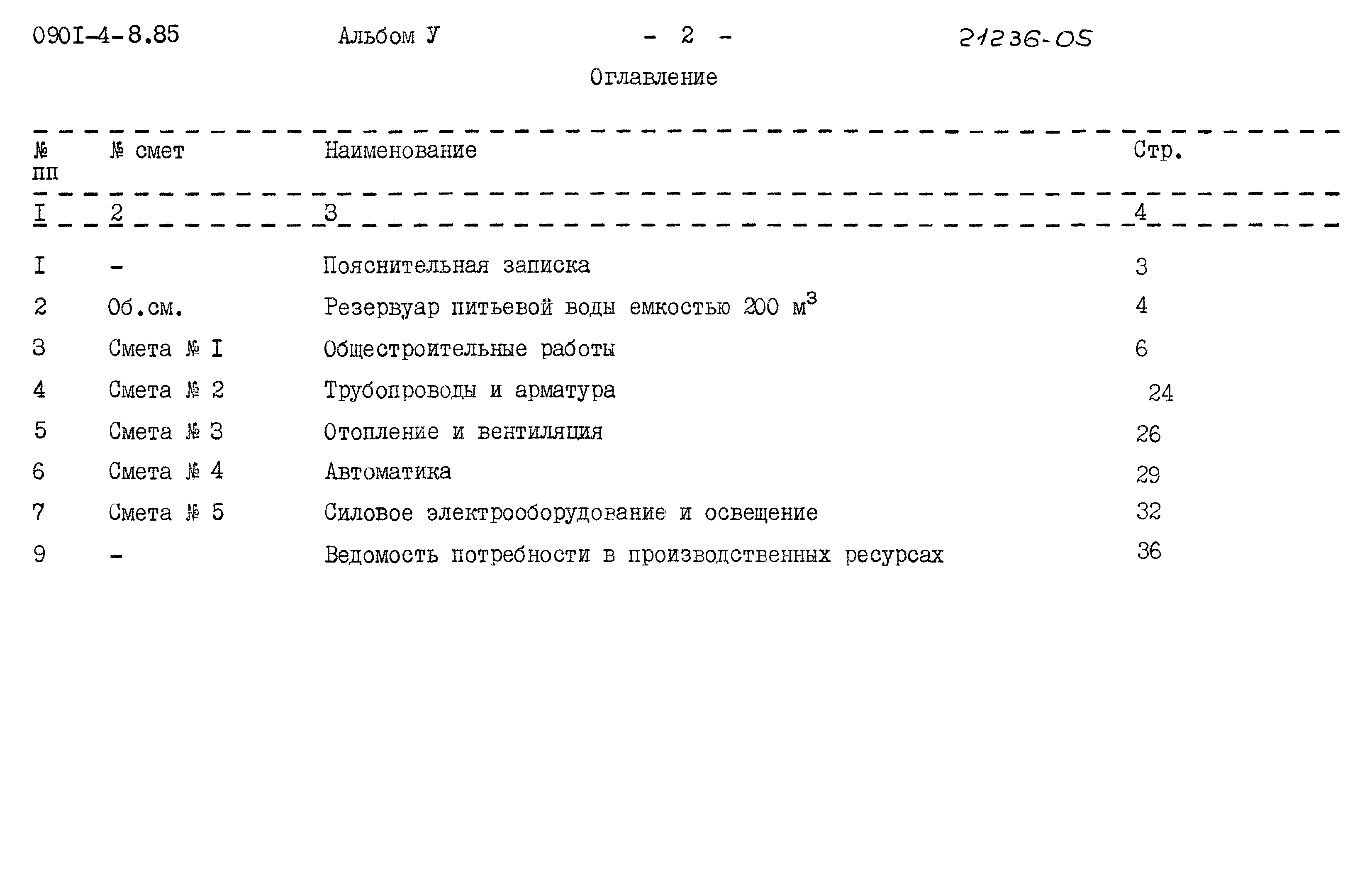 Типовой проект 0901-4-8.85
