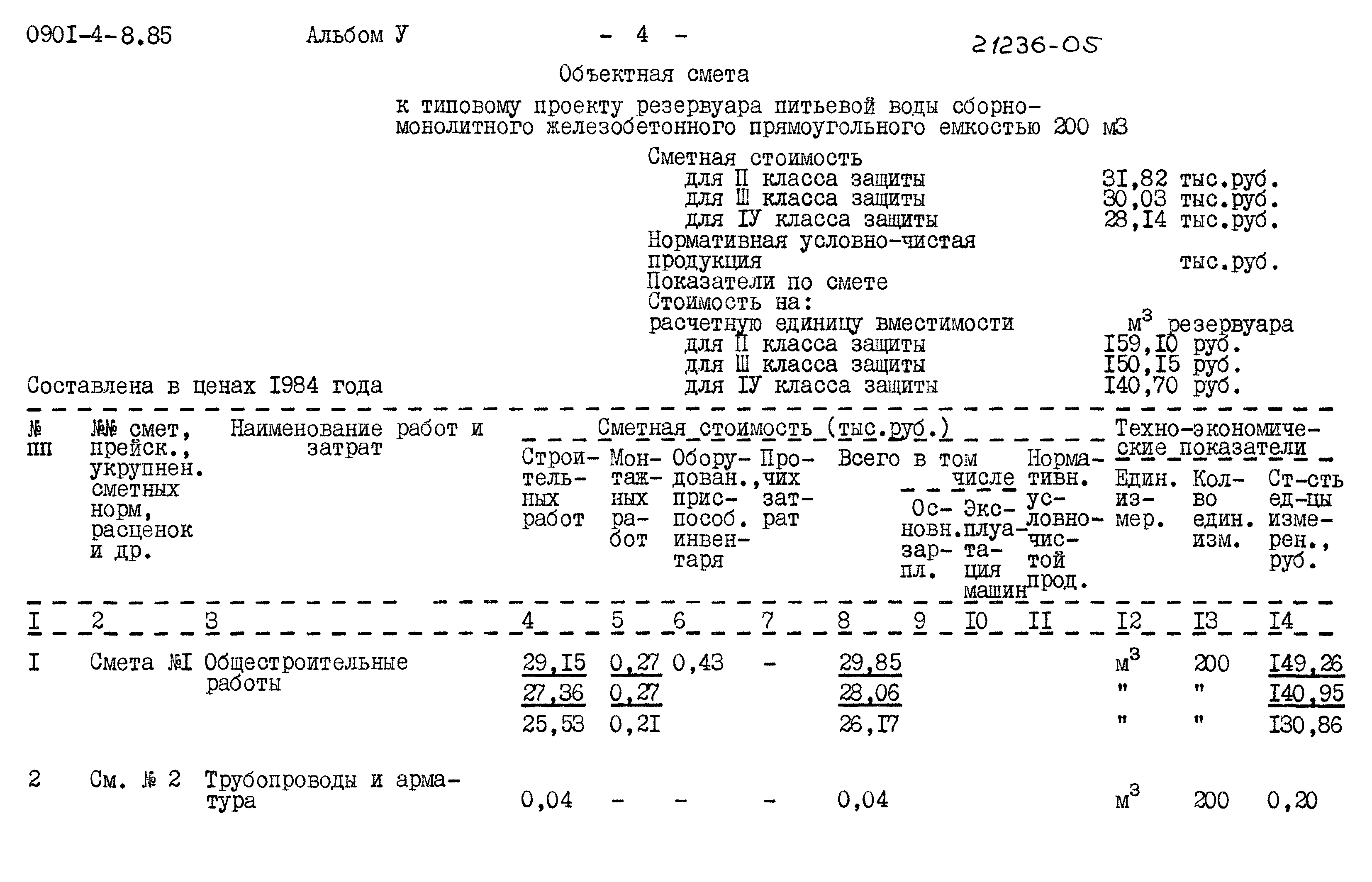 Типовой проект 0901-4-8.85