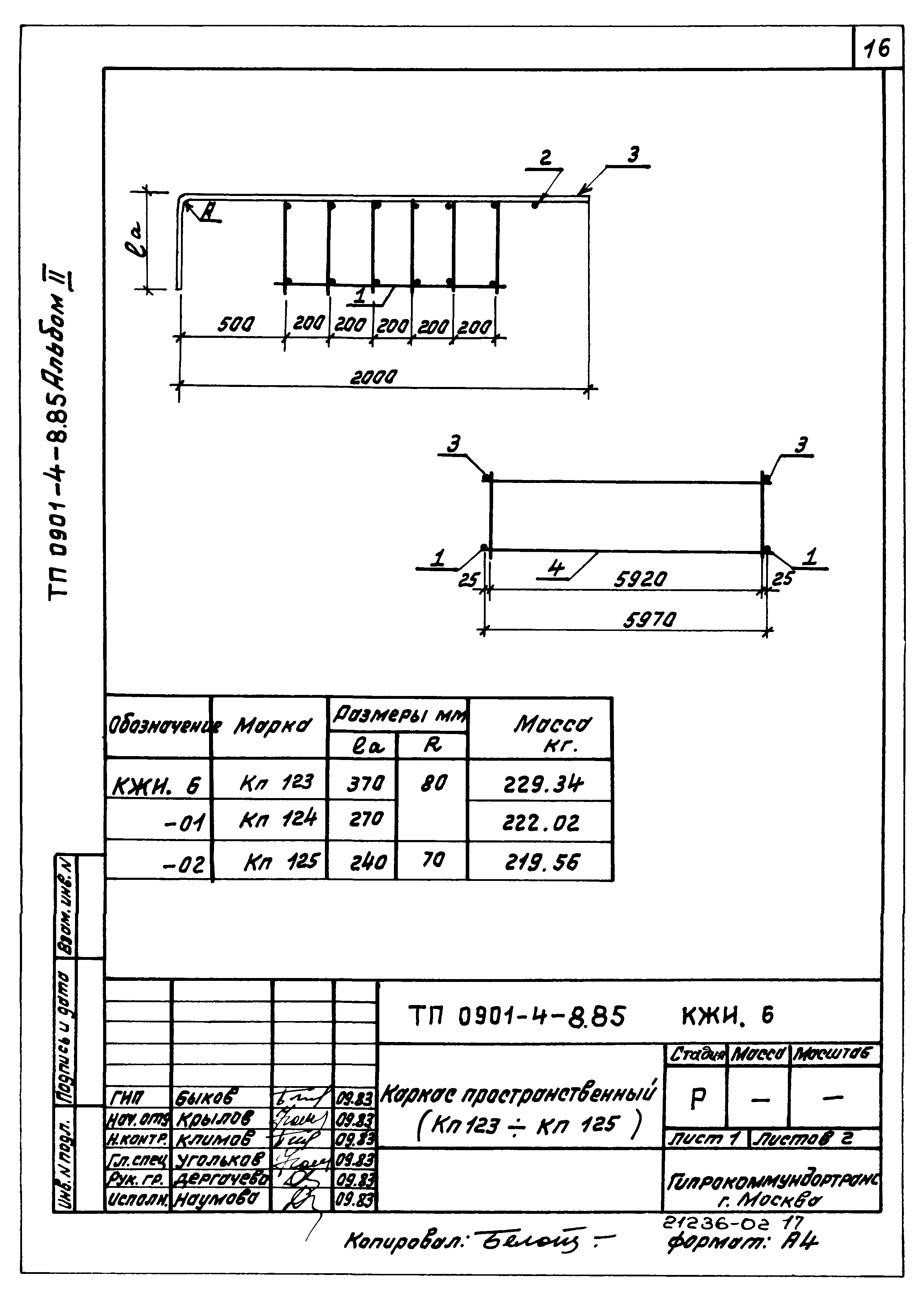 Типовой проект 0901-4-8.85