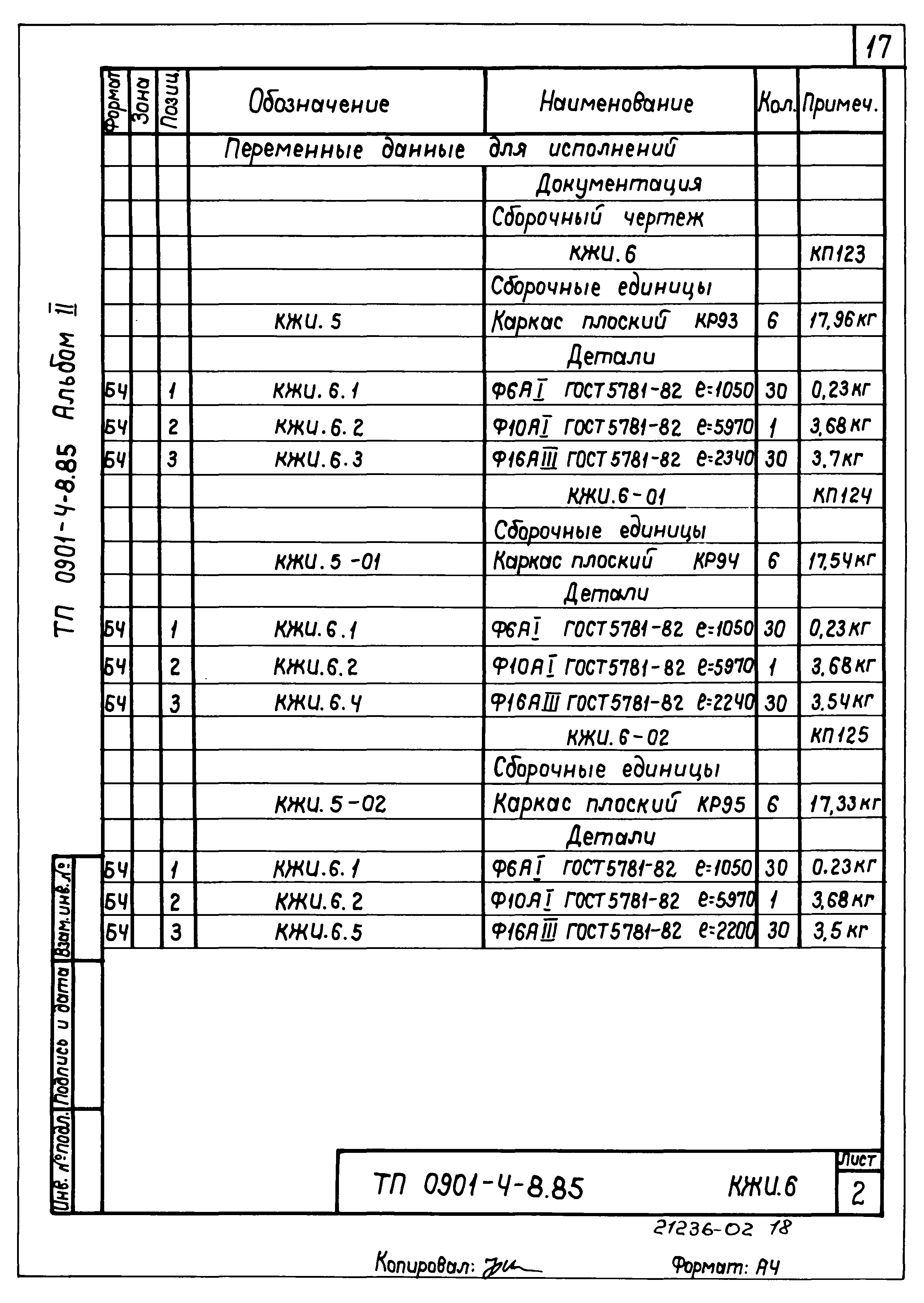 Типовой проект 0901-4-8.85
