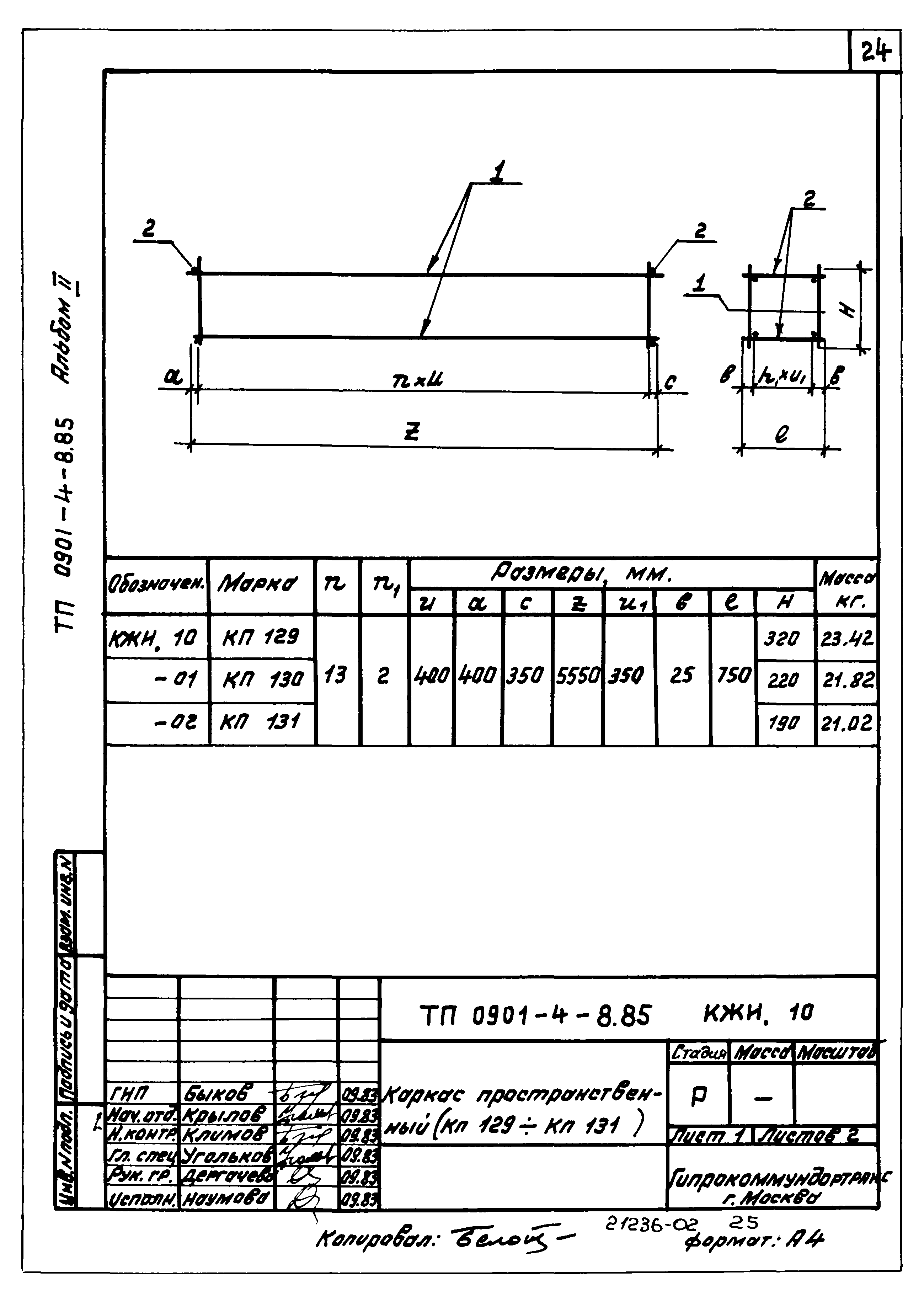 Типовой проект 0901-4-8.85
