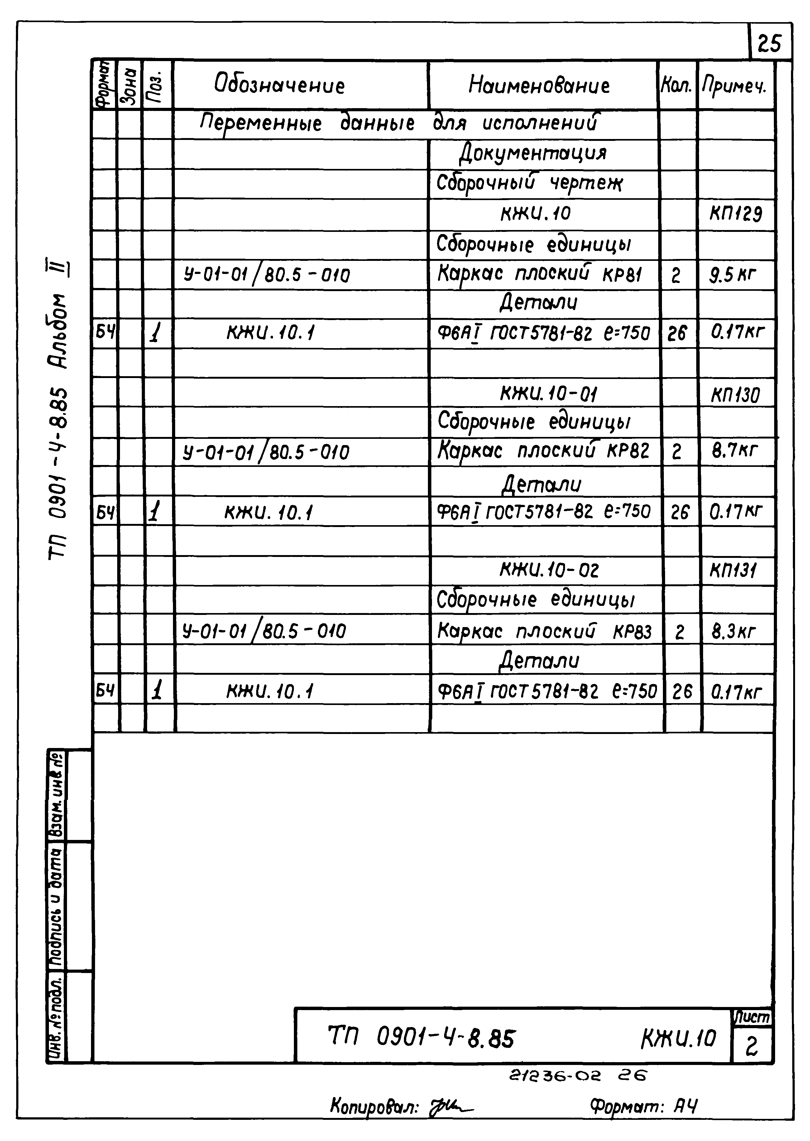 Типовой проект 0901-4-8.85