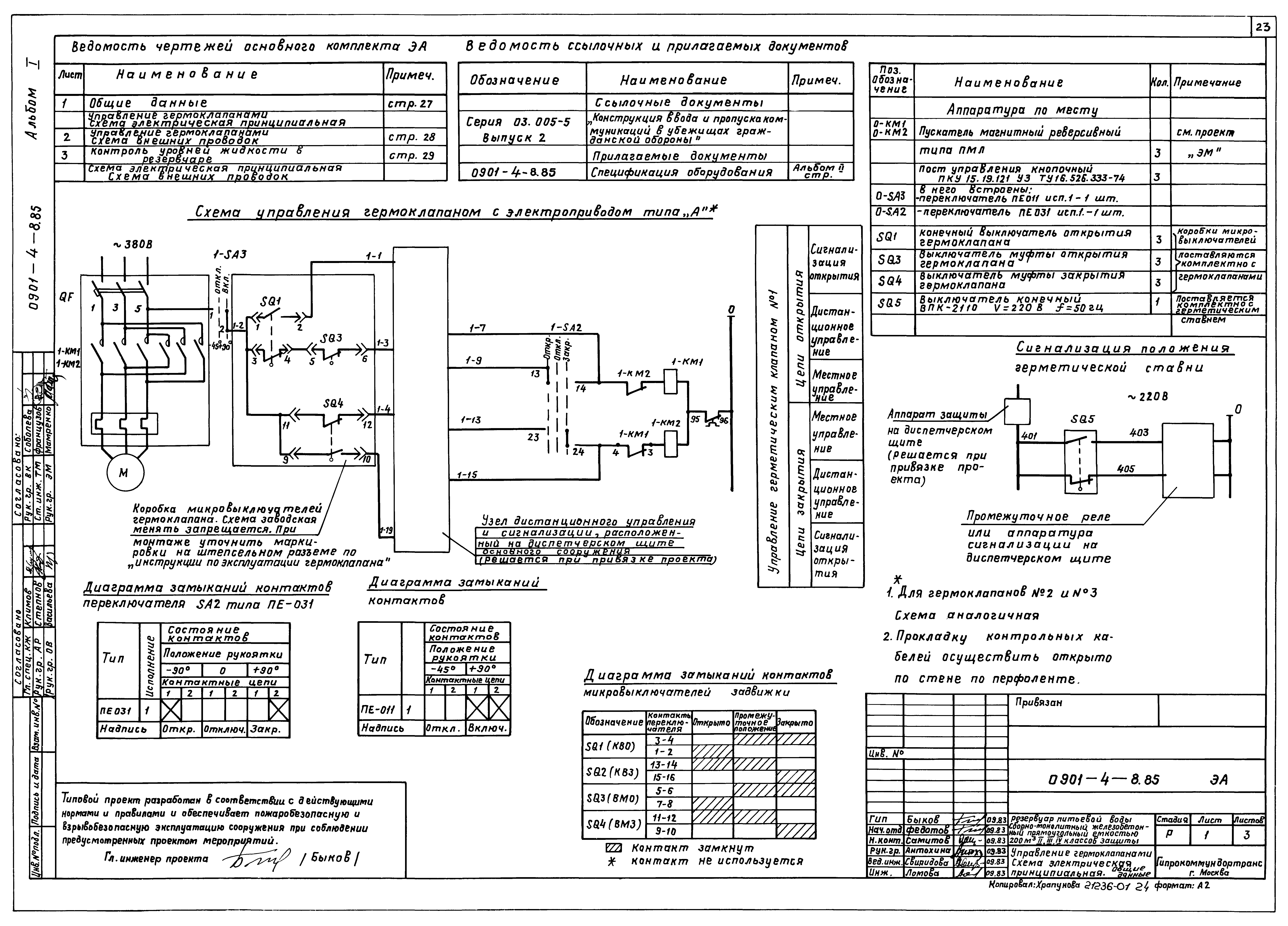 Типовой проект 0901-4-8.85