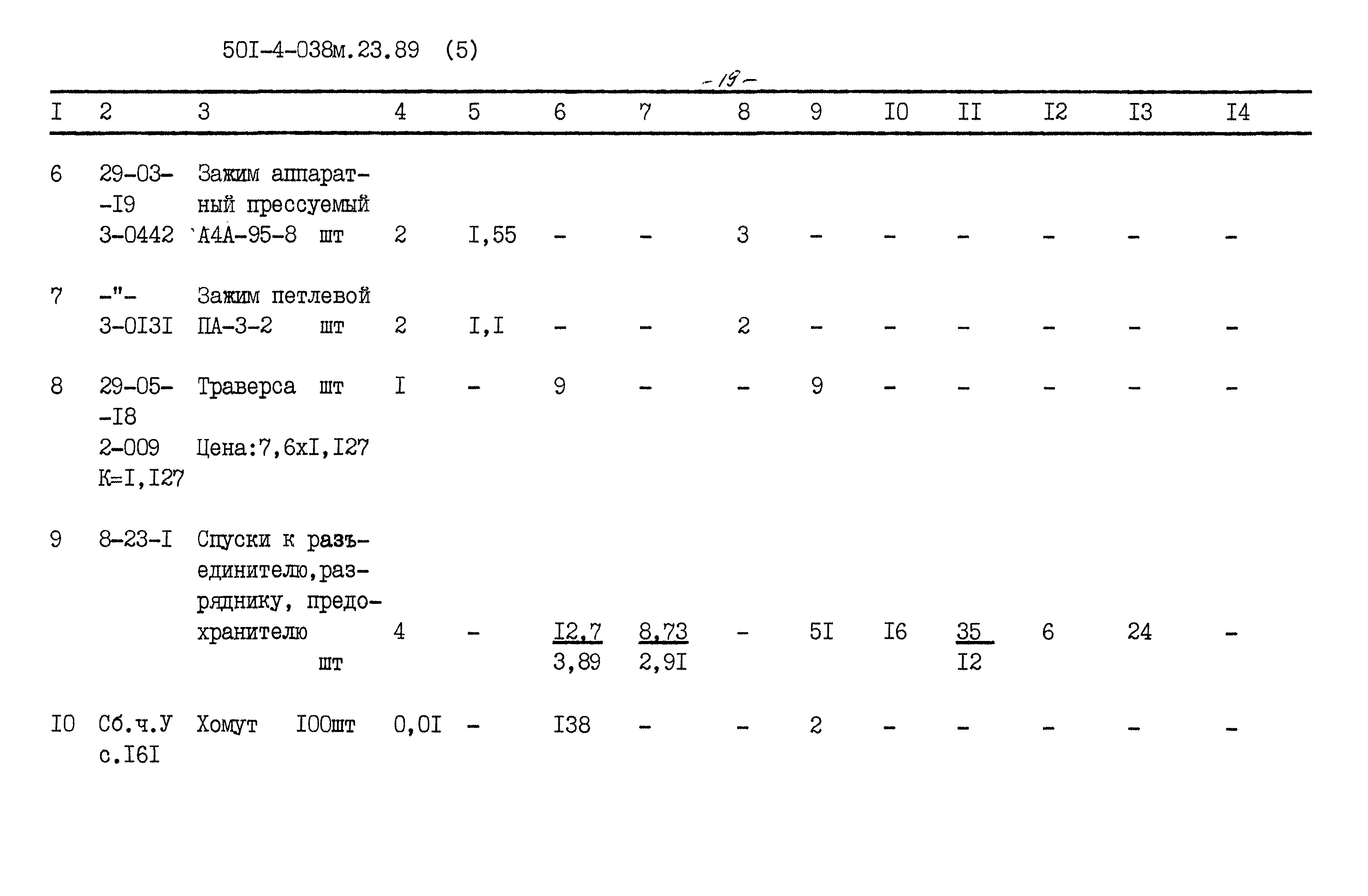 Типовые проектные решения 501-4-038м.23.89