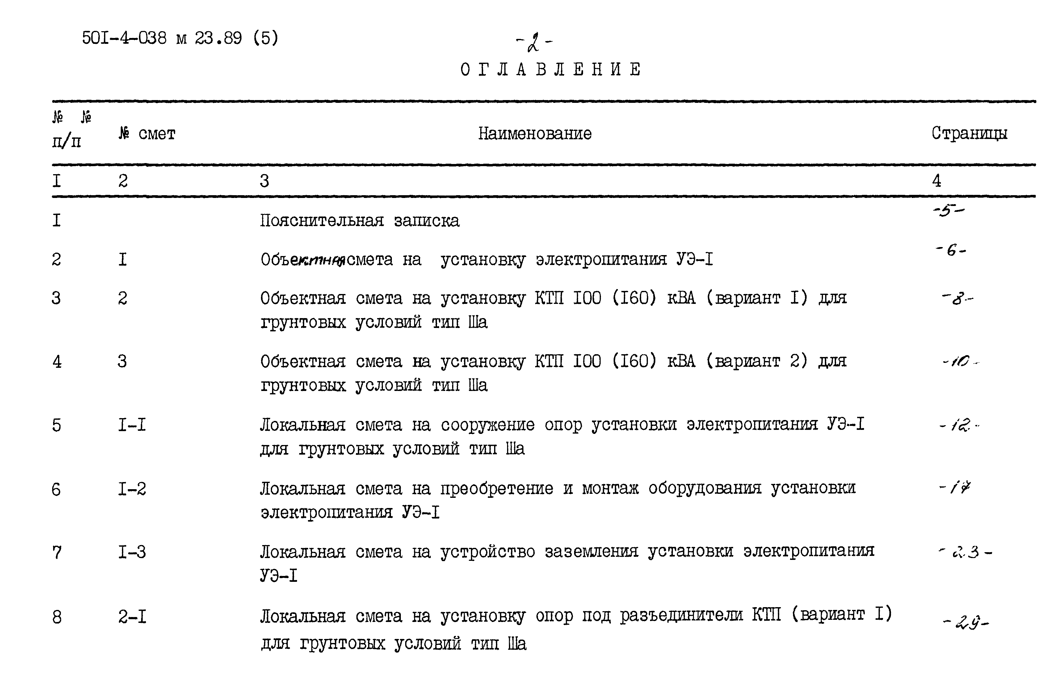 Типовые проектные решения 501-4-038м.23.89