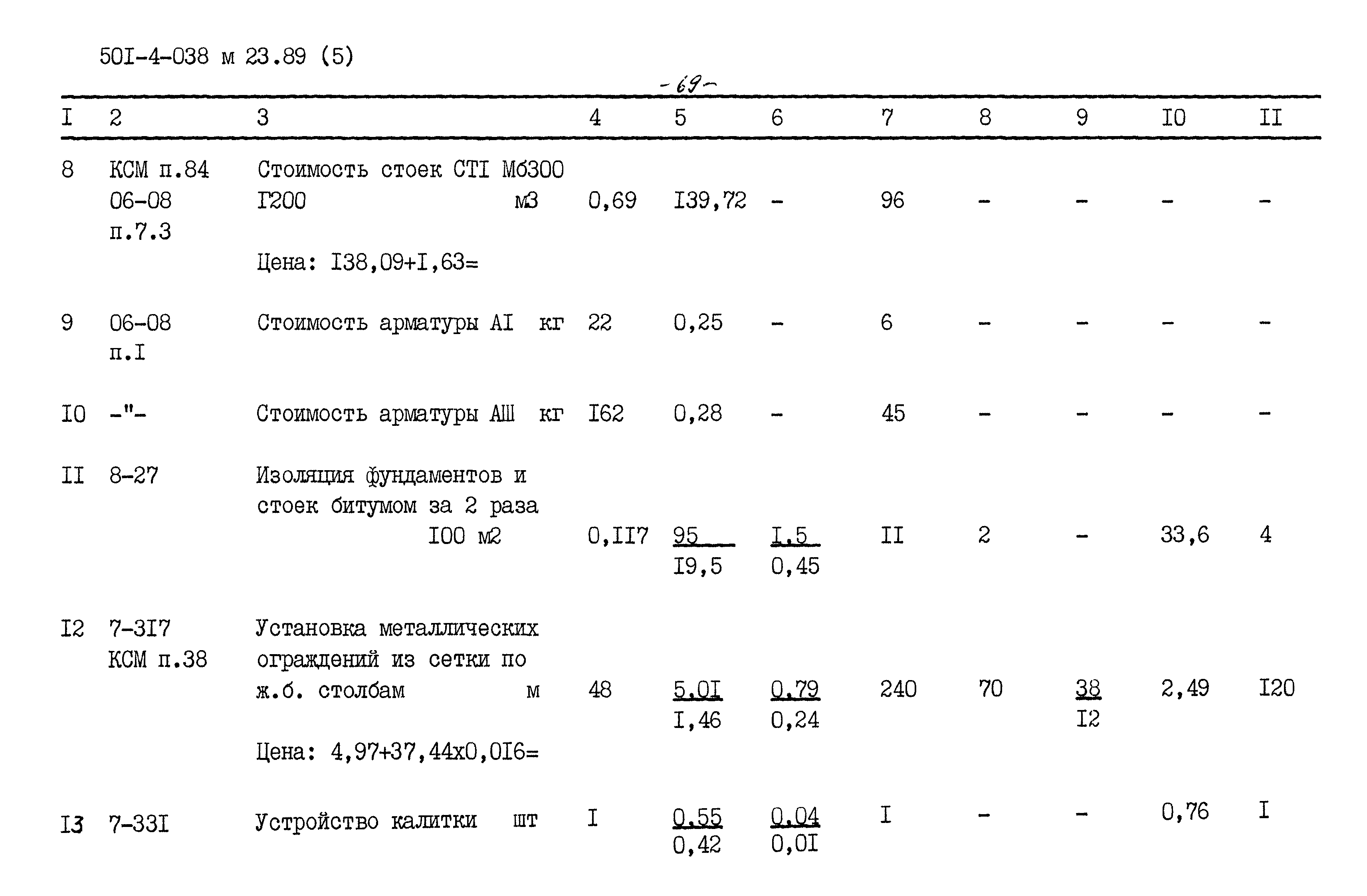 Типовые проектные решения 501-4-038м.23.89