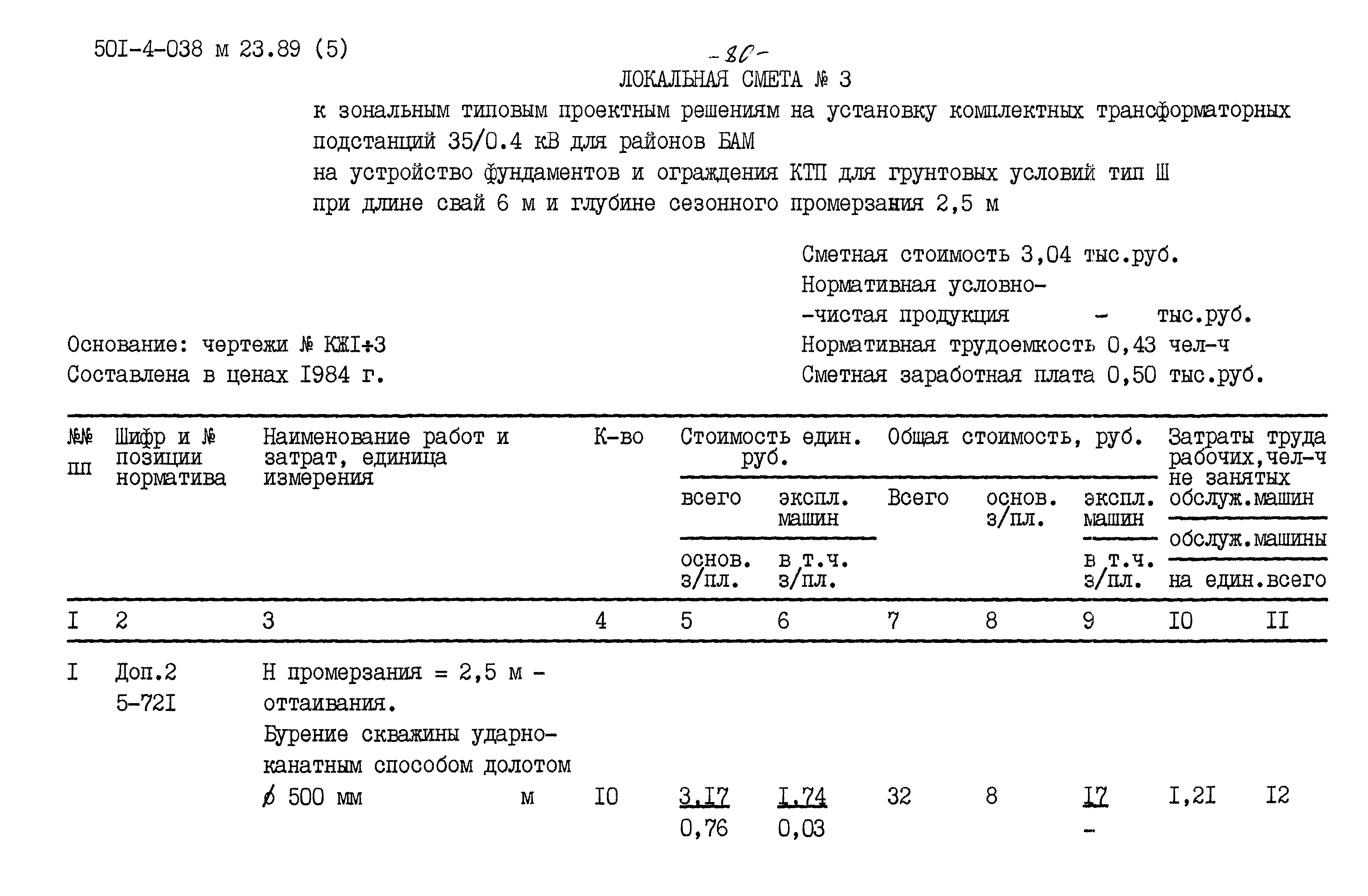 Типовые проектные решения 501-4-038м.23.89