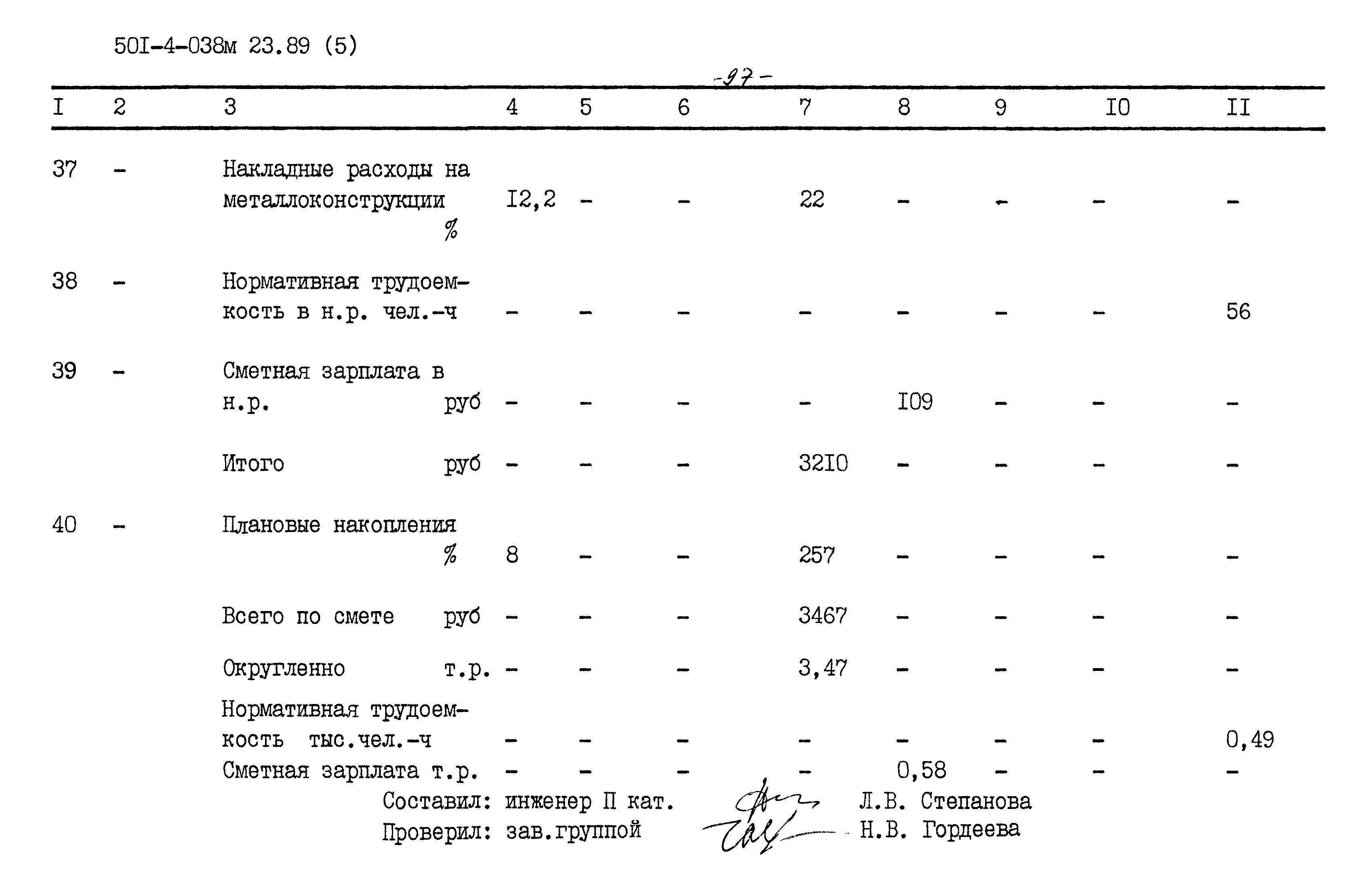 Типовые проектные решения 501-4-038м.23.89