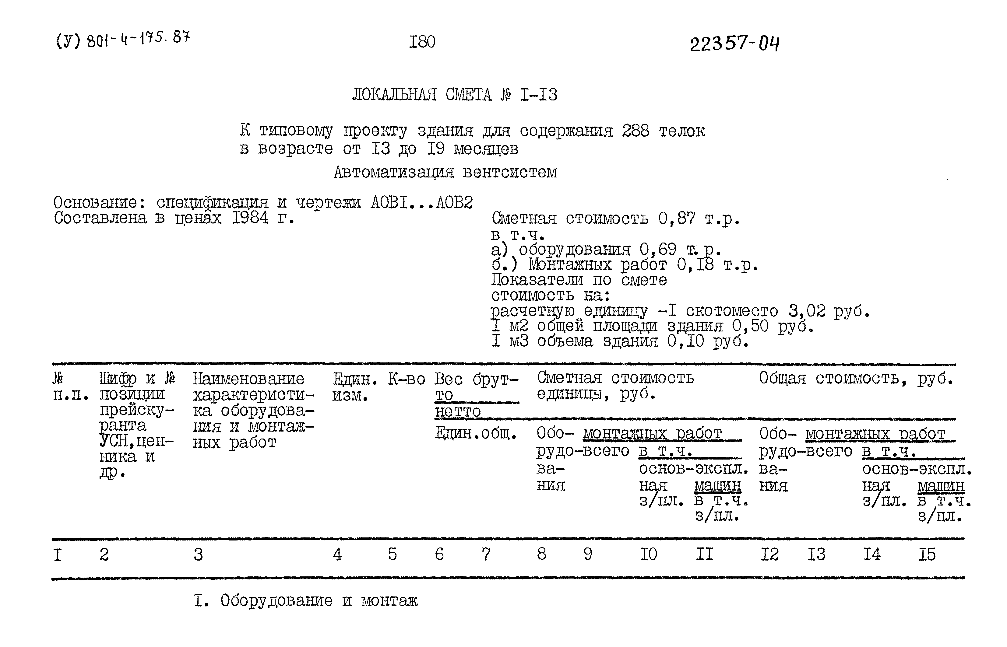 Типовой проект 801-4-175.87