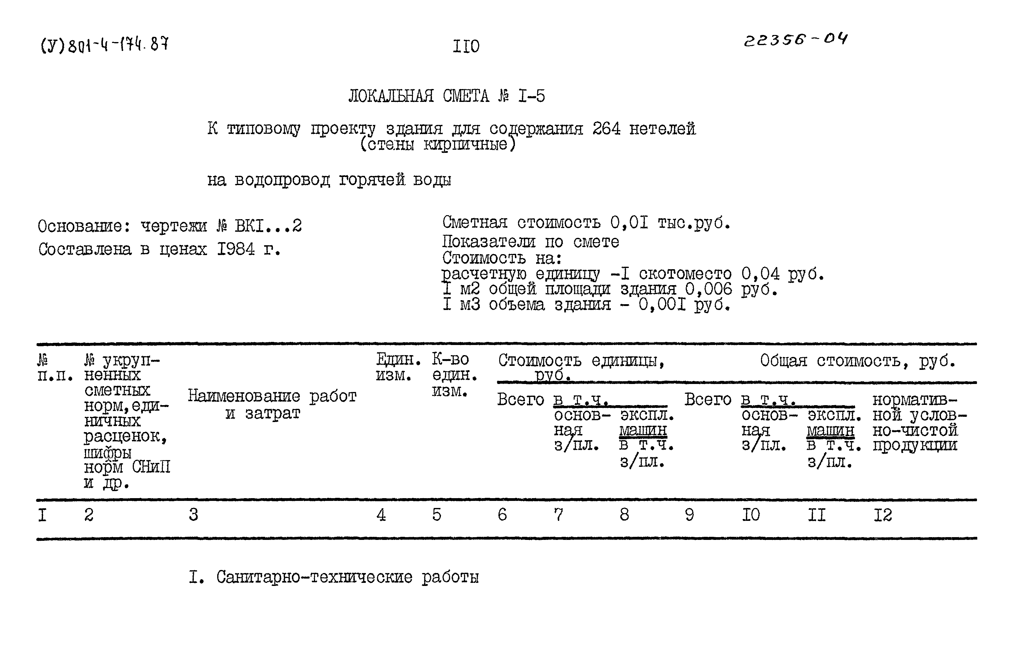 Типовой проект 801-4-174.87