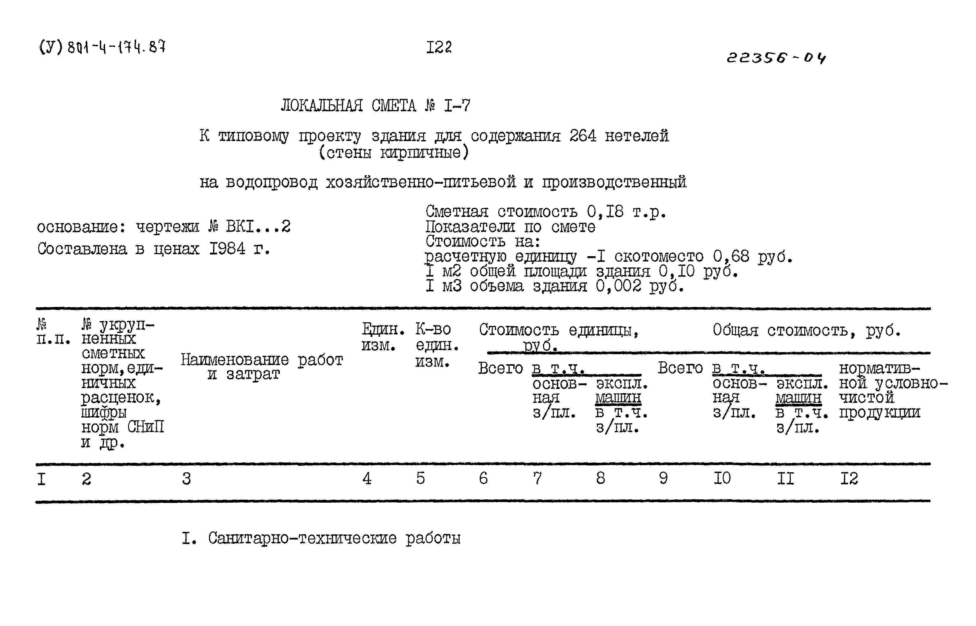 Типовой проект 801-4-174.87