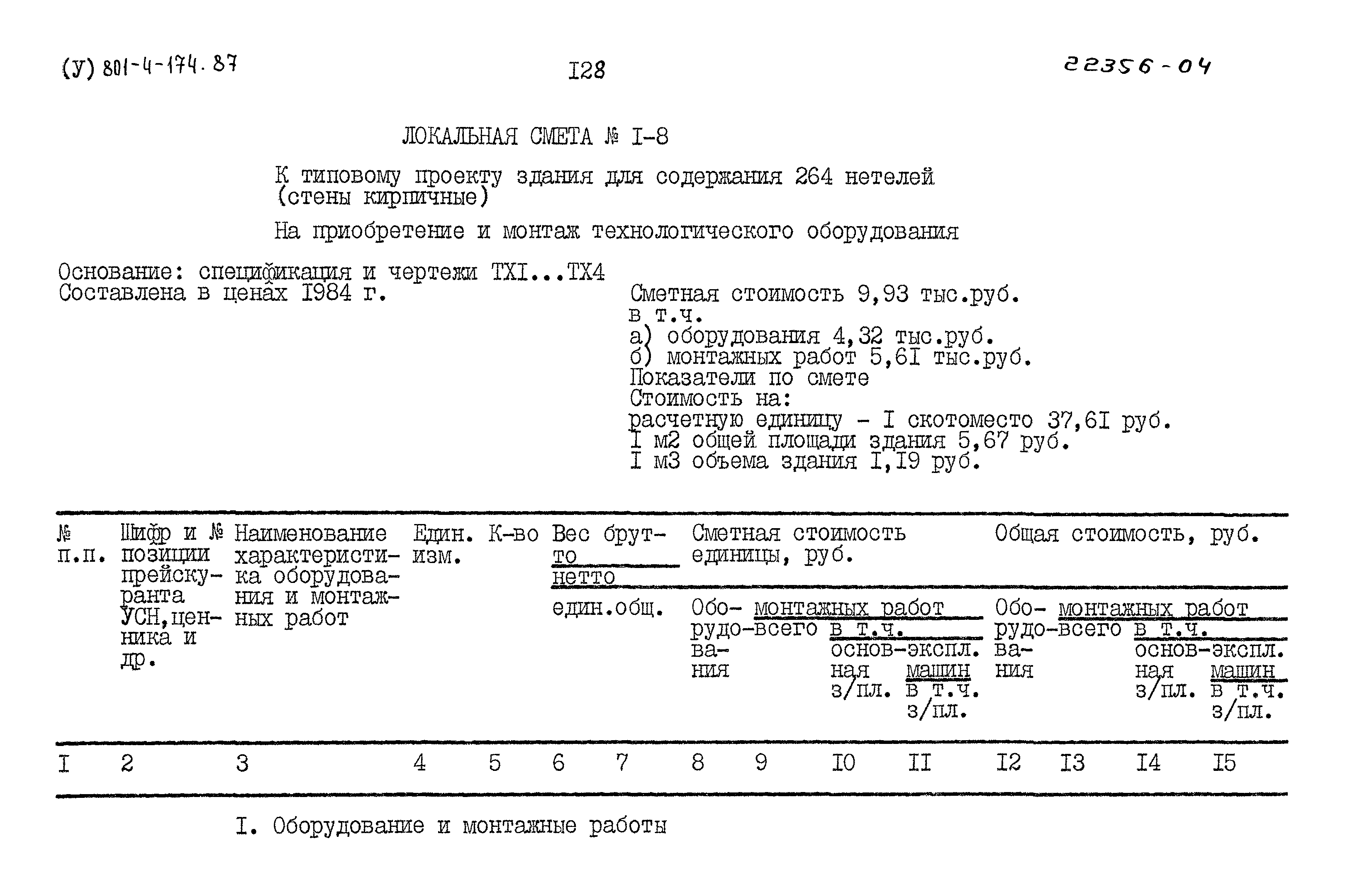 Типовой проект 801-4-174.87