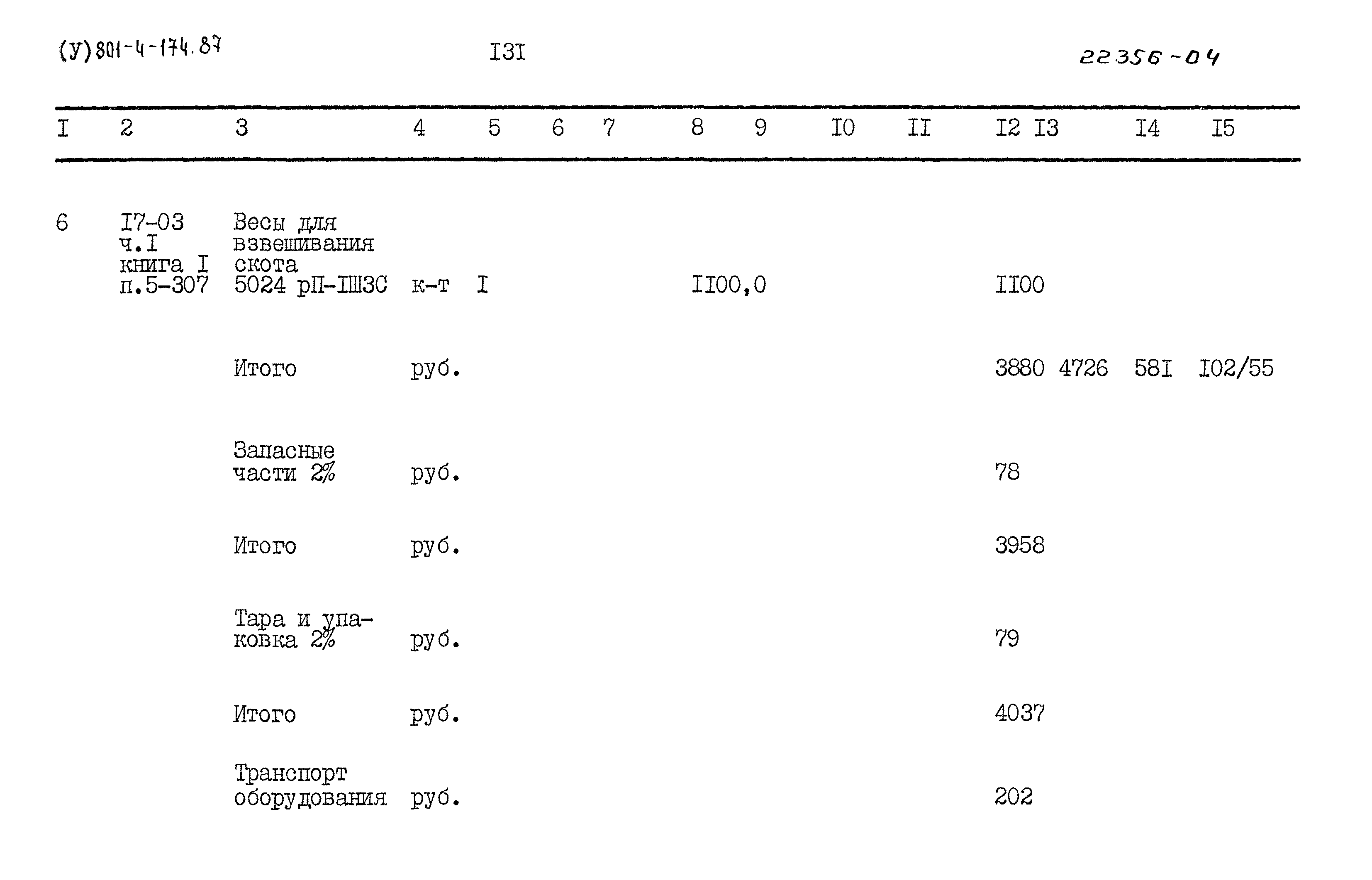 Типовой проект 801-4-174.87