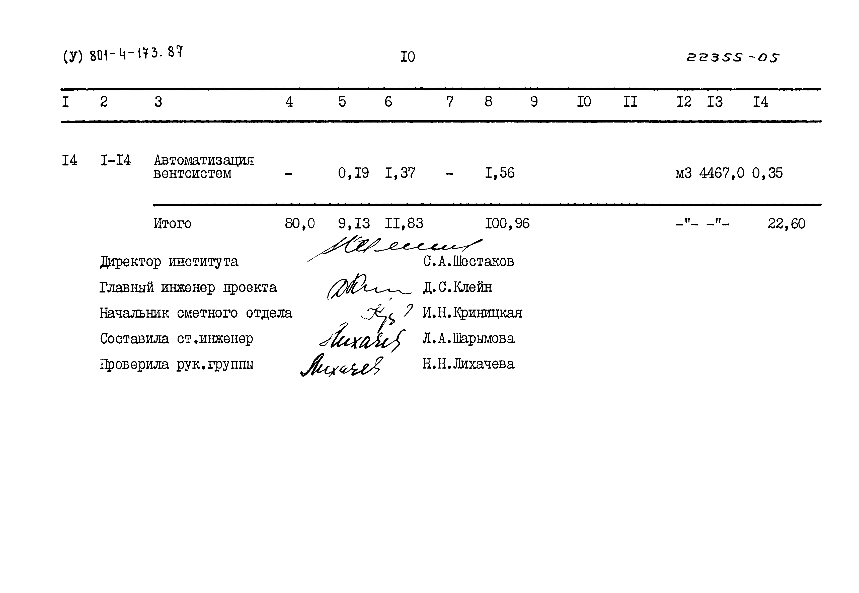 Типовой проект 801-4-173.87