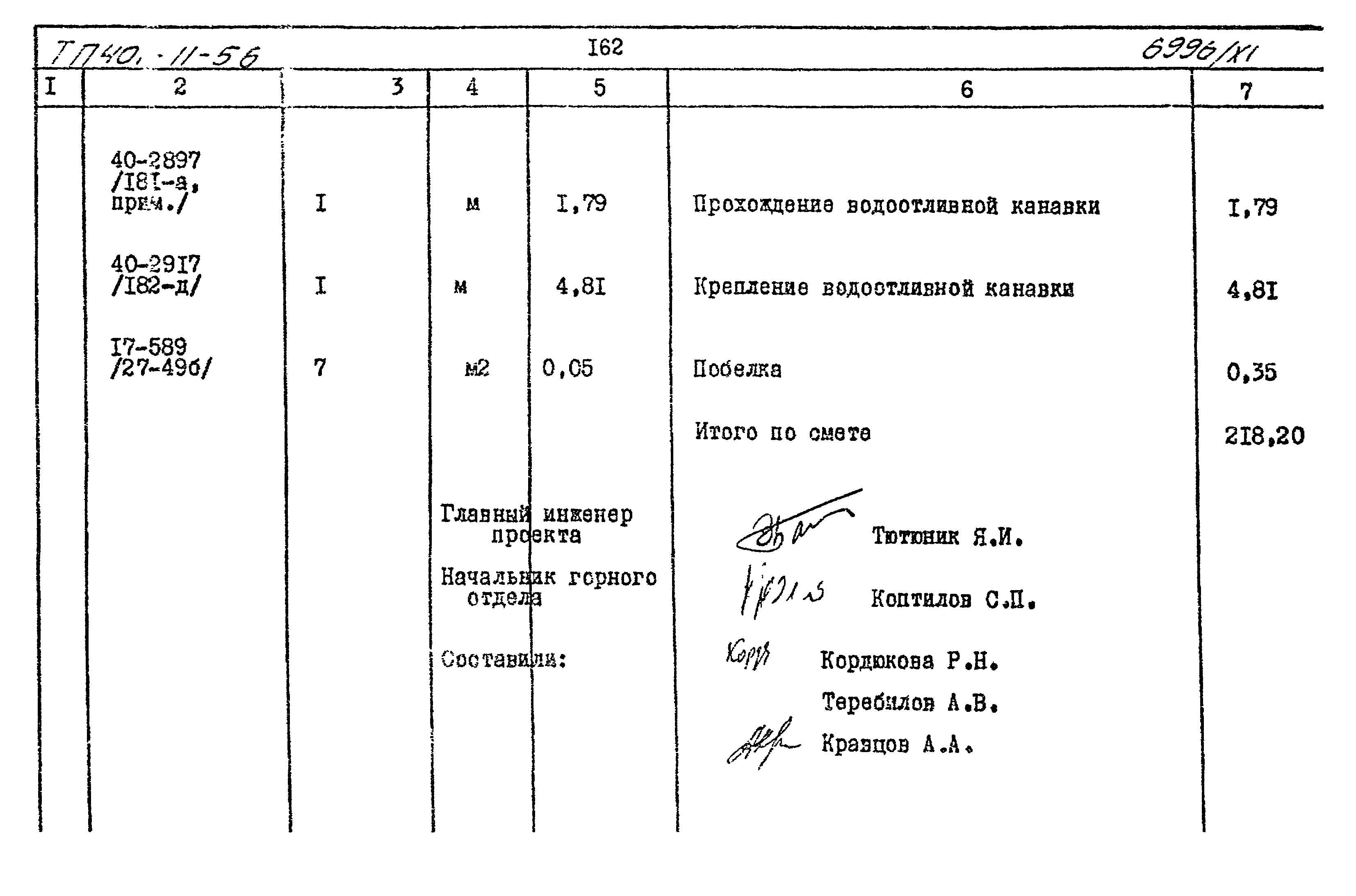 Типовой проект 401-11-56