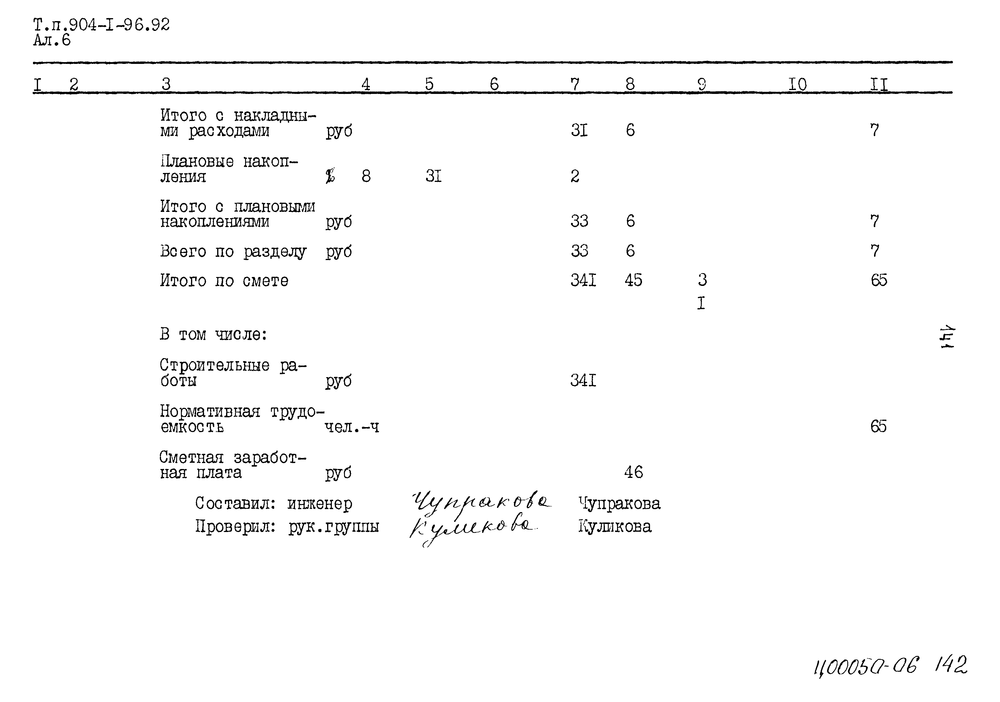 Типовой проект 904-1-96.92