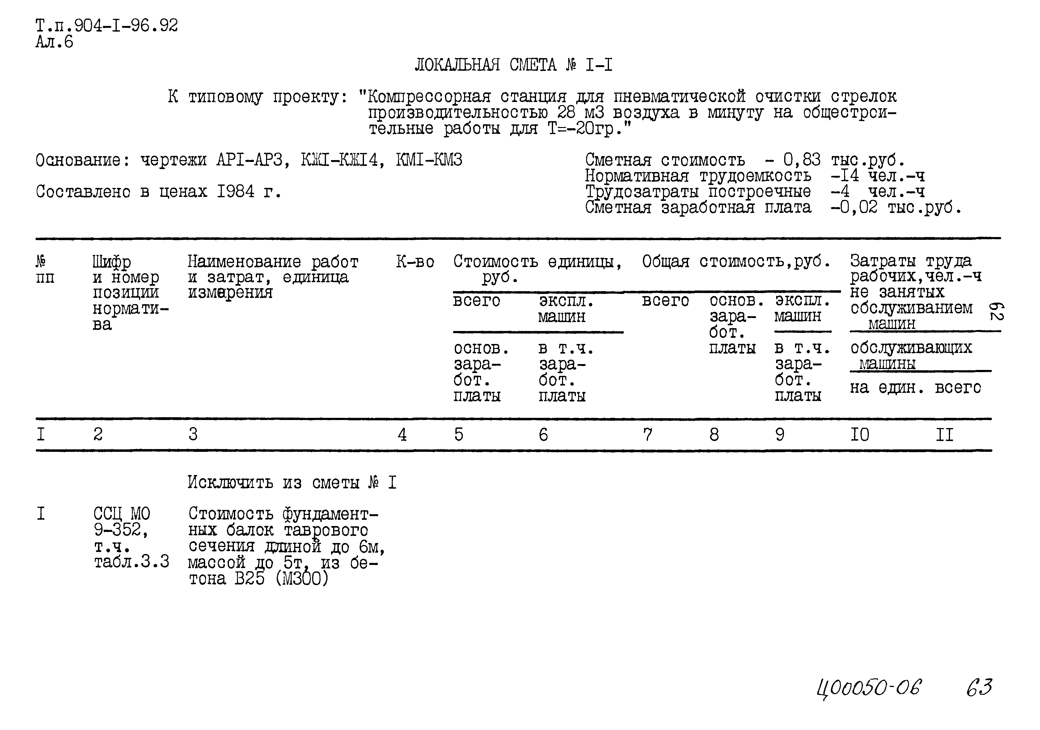 Типовой проект 904-1-96.92