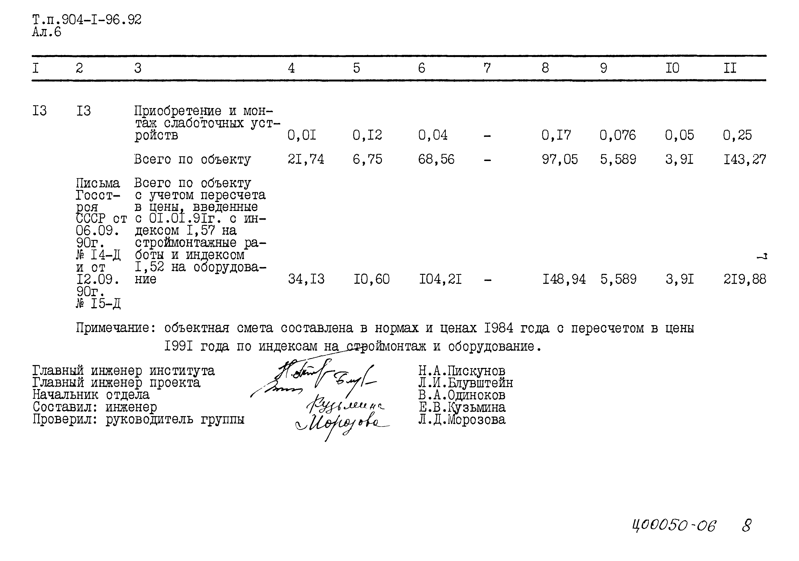 Типовой проект 904-1-96.92