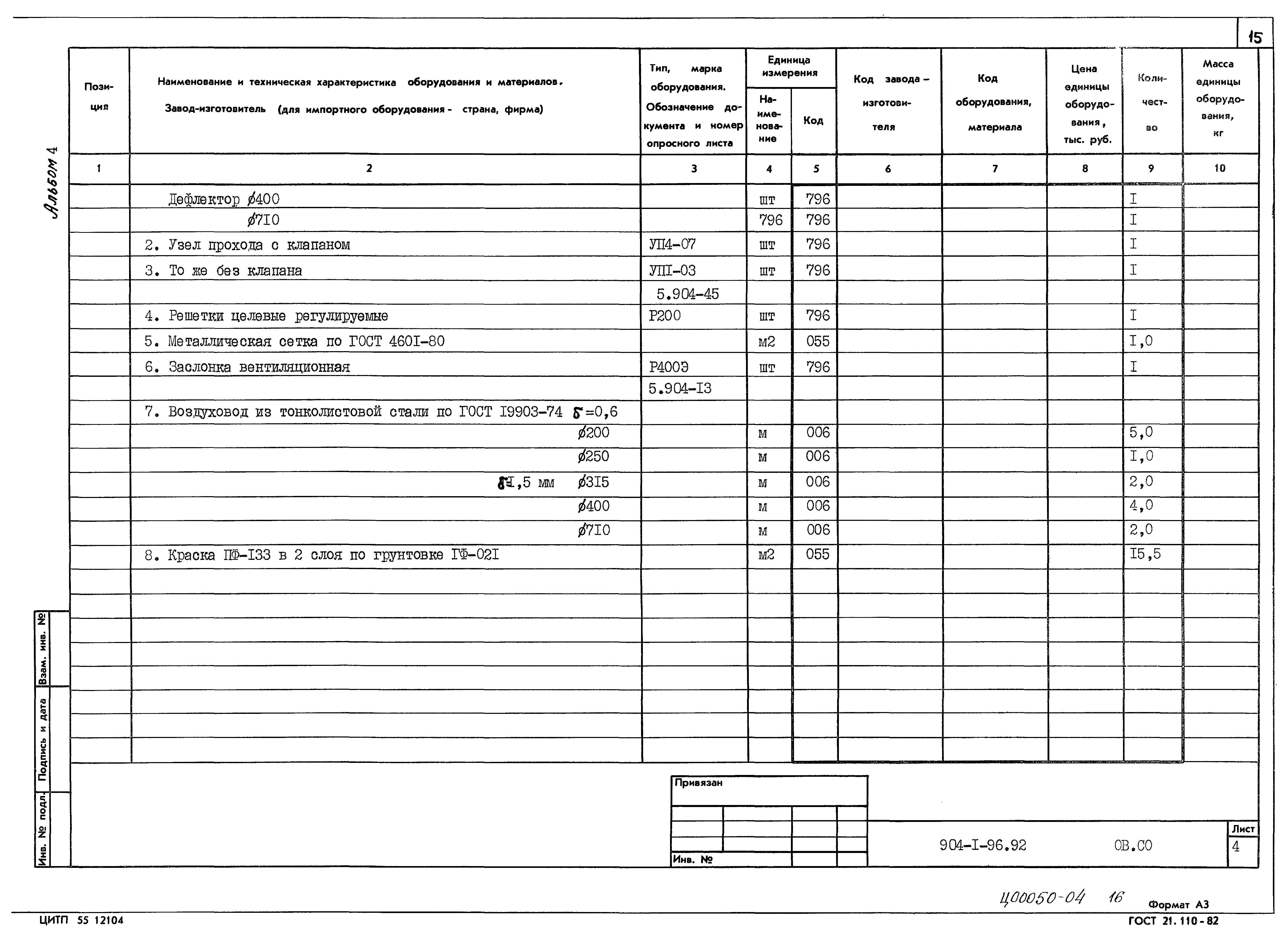 Типовой проект 904-1-96.92