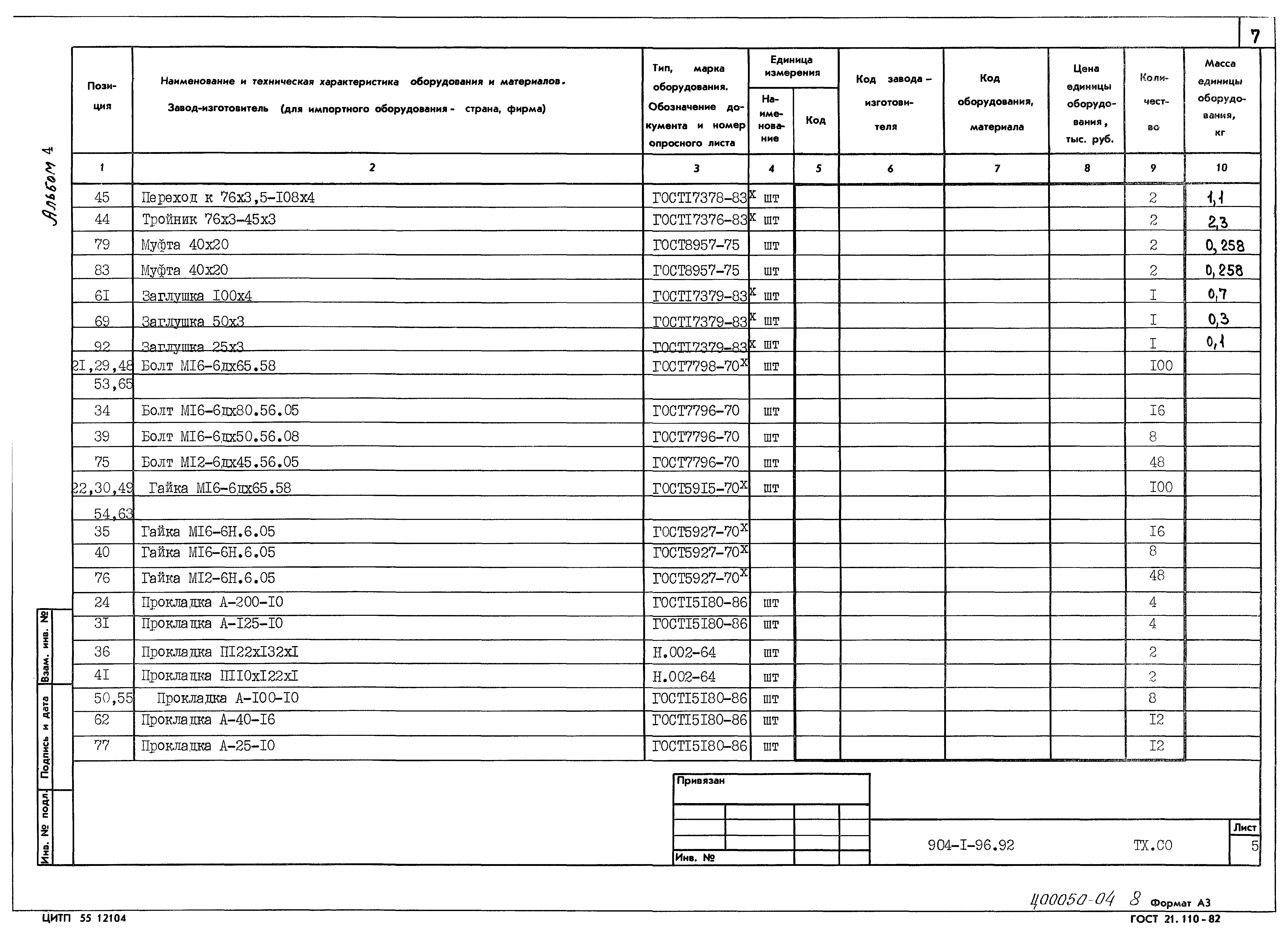 Типовой проект 904-1-96.92
