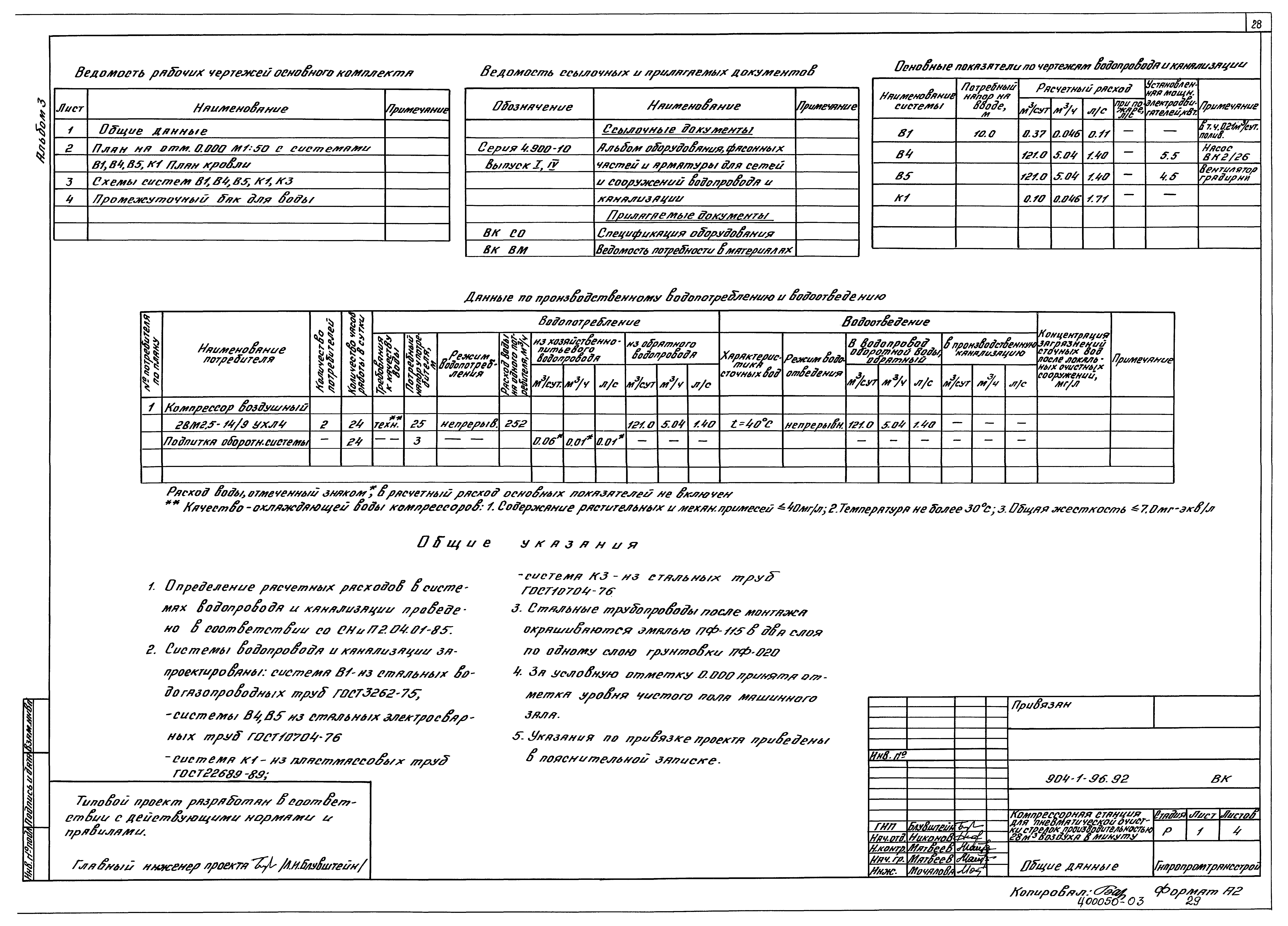Типовой проект 904-1-96.92